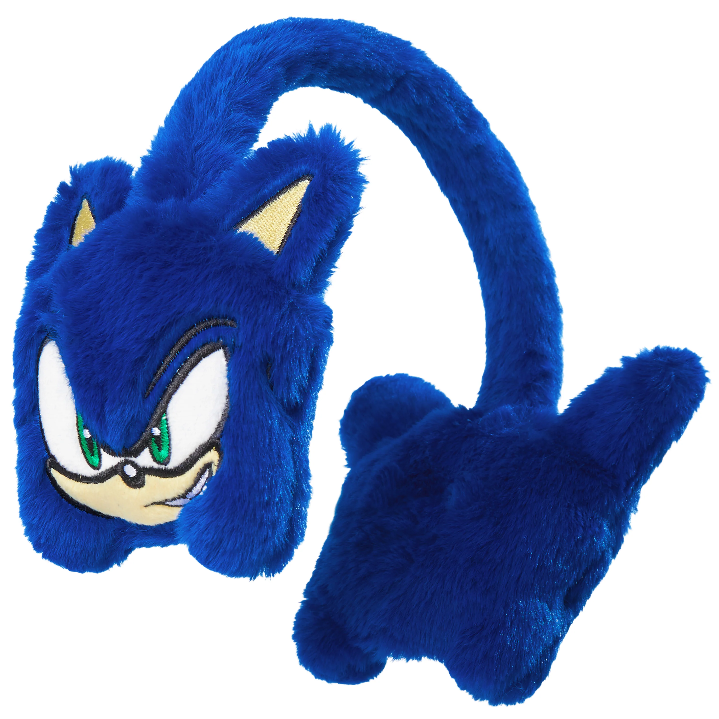 SONIC THE HEDGEHOG Kids Earmuffs for Boys Girls Teens Plush Fluffy Ear Covers Winter Accessories for School Travel Days Out Gifts for Gamers
