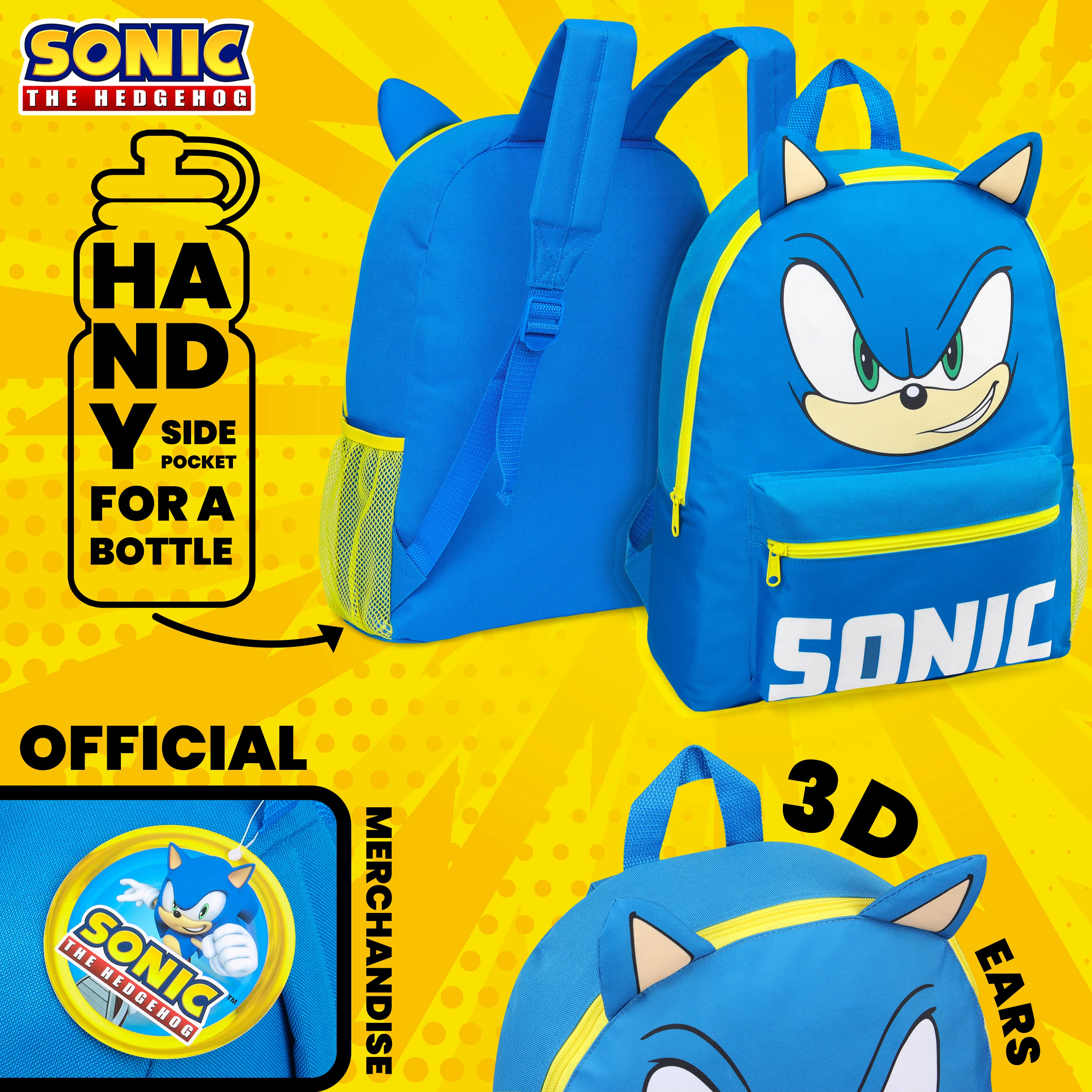 Sonic The Hedgehog School Bag Kids Backpack for Boys Blue, Kids Backpack - Image 5