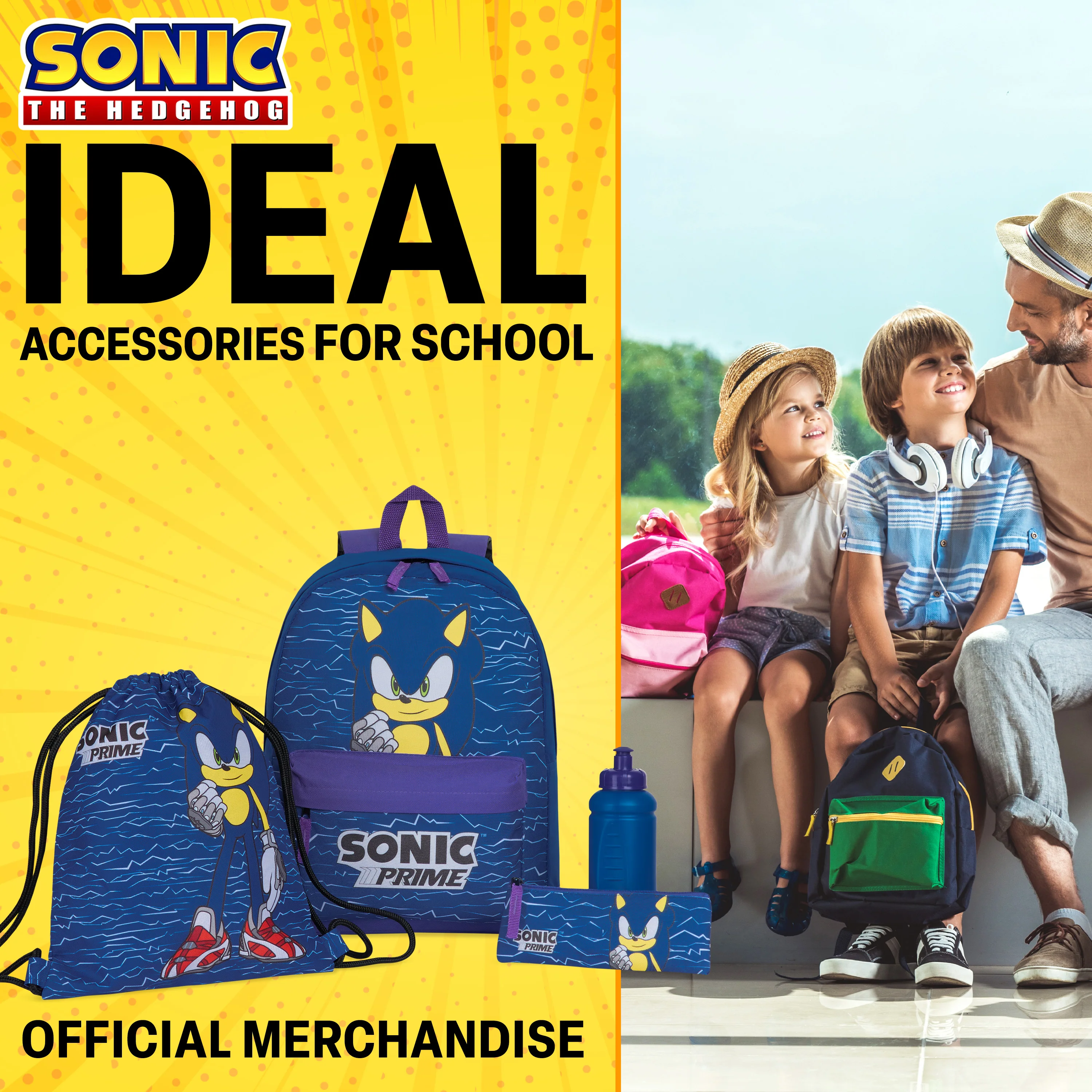 Sonic The Hedgehog School Bag Set, 4 Piece Set - Image 4