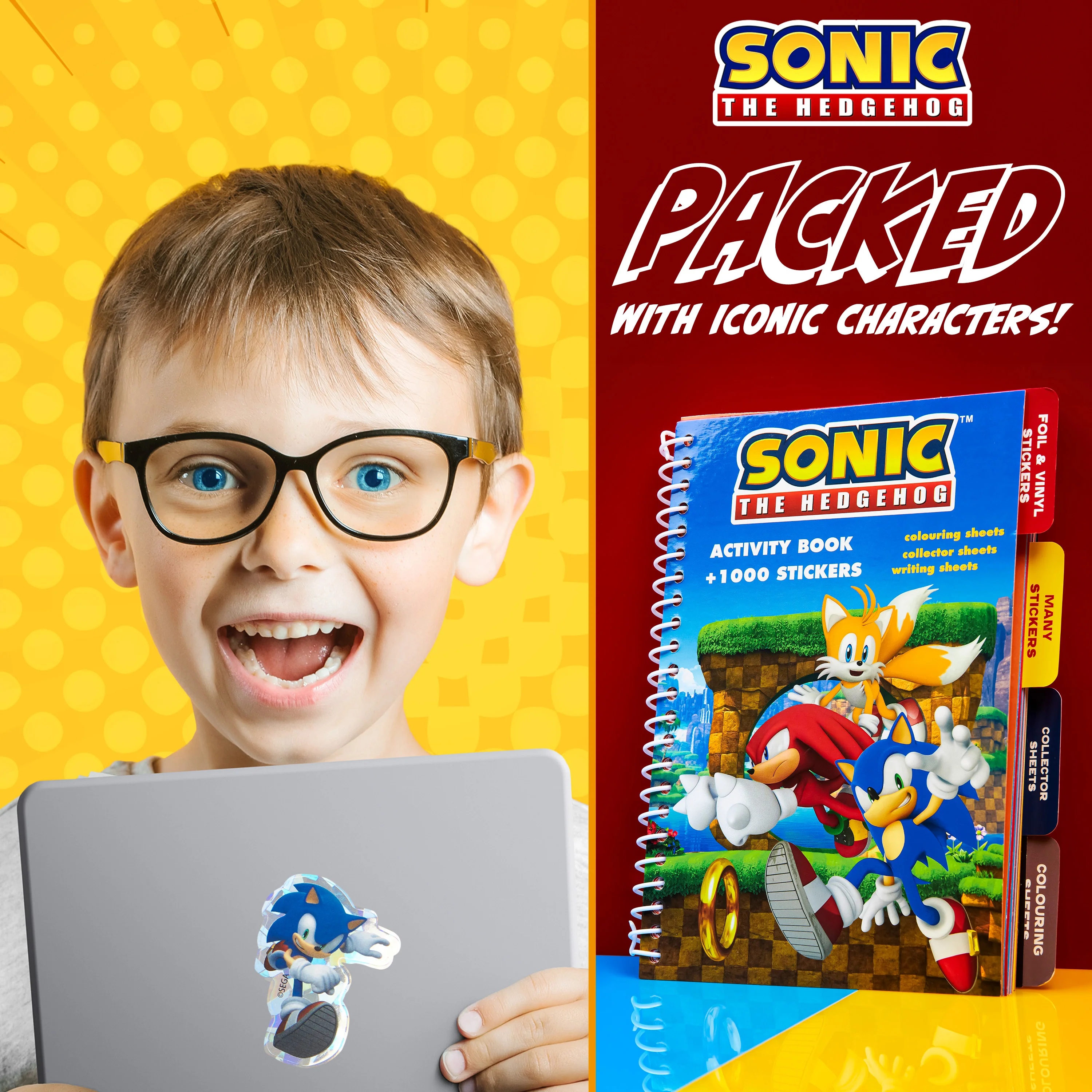 SONIC THE HEDGEHOG Scrapbooking Stickers & Activity Book Over 1000 Stickers - Image 5