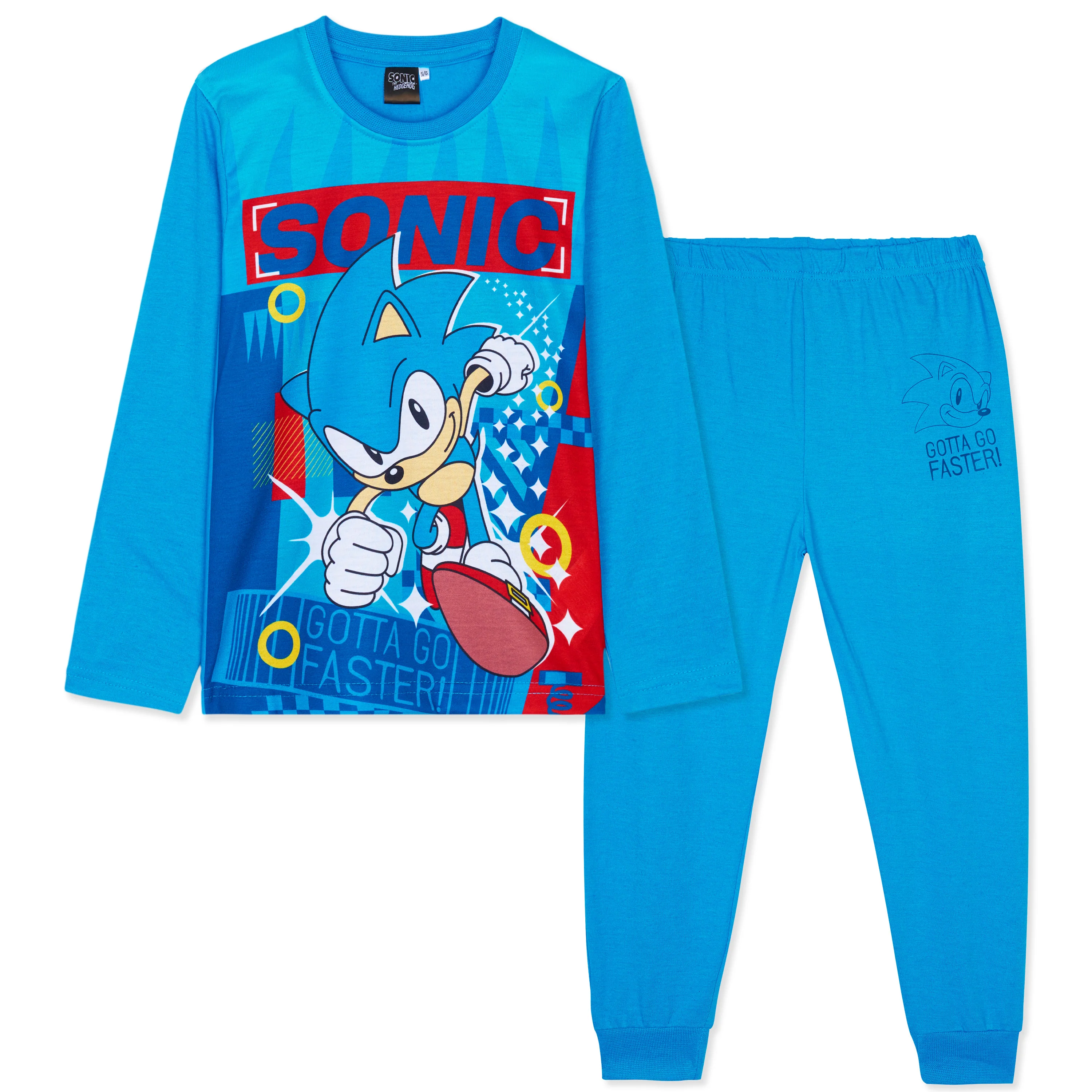 SONIC THE HEDGEHOG, Shadow Boys Long Sleeve Pyjama Set, Cosy Nightwear Soft PJs