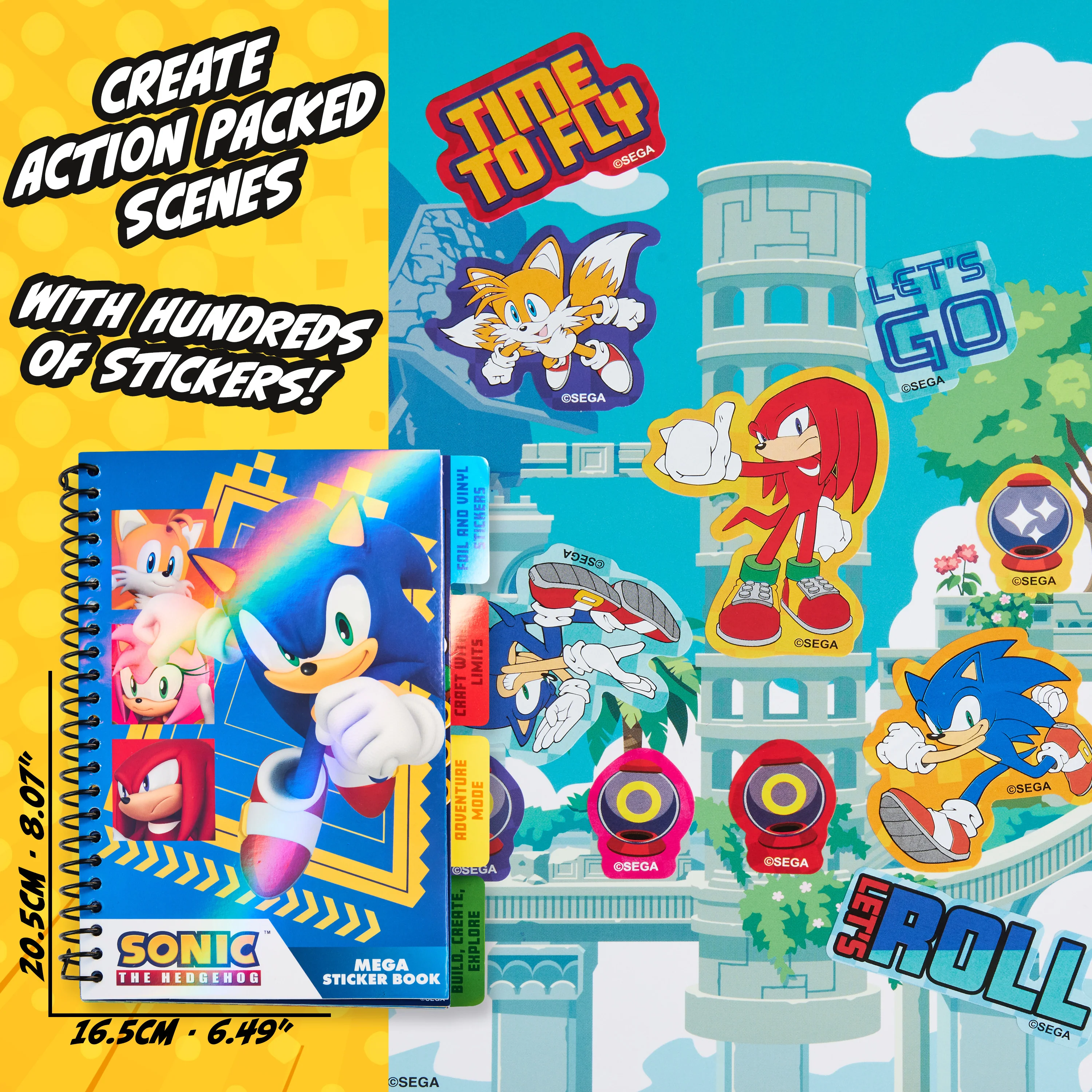 SONIC THE HEDGEHOG Sticker Book for Kids Teens Activity Book 28 Sticker Sheets Shadow Knuckles 400+ Collector Stickers for Scrapbooking Art Activity Set - Image 6