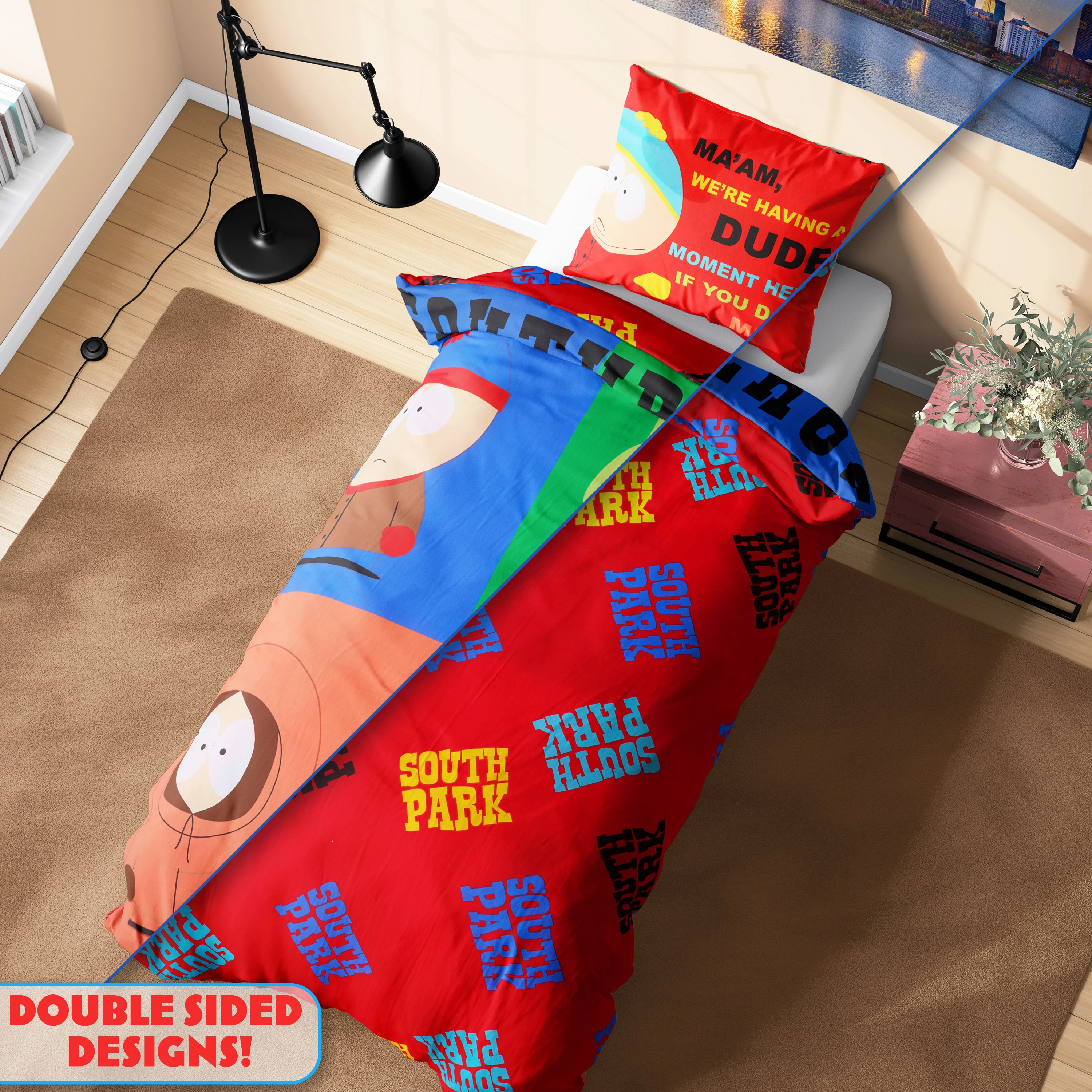 South Park Bedding Set Duvet Cover & Pillowcase for Men Bedroom Accessories Single or Double Duvet, Gifts for Him (Multi Single) - Image 4