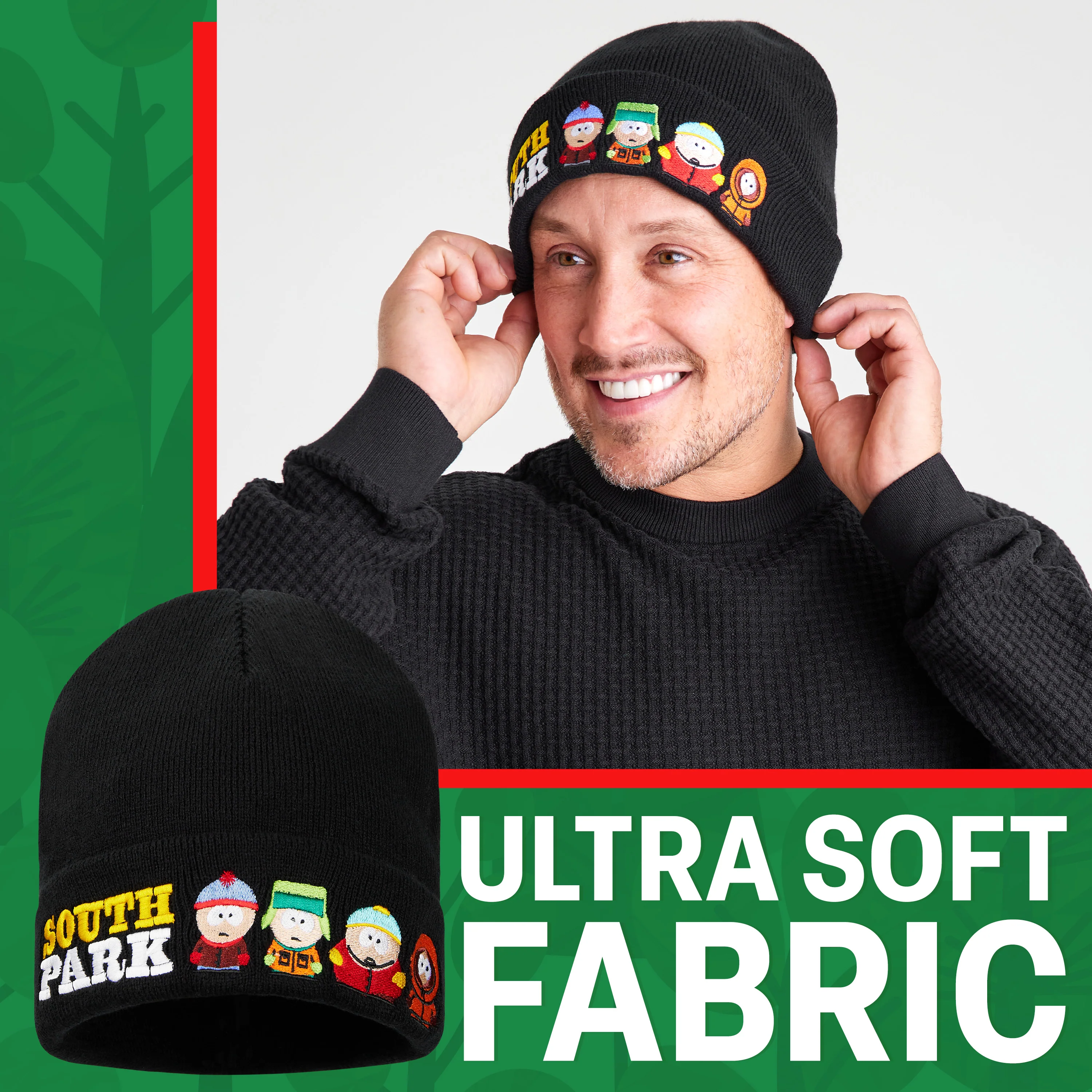 South Park Mens Beanie Hat, Winter Accessories - Gifts for Him Black - Image 5
