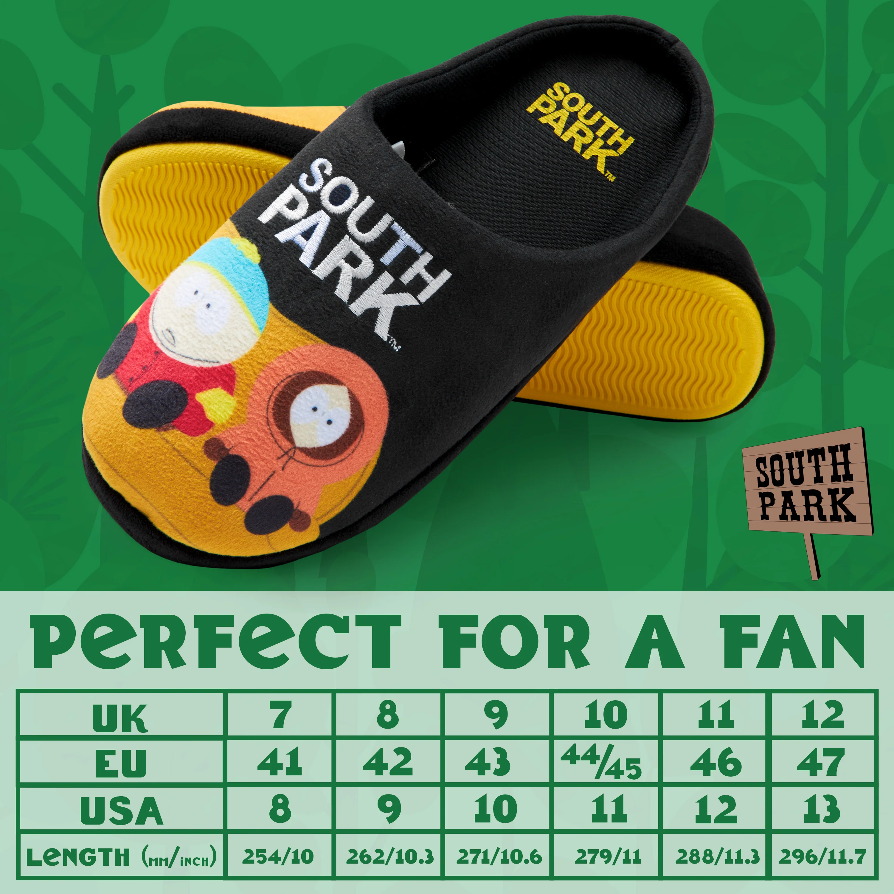 South Park Mens Mule Slippers, Non Slip Cosy - Image 6