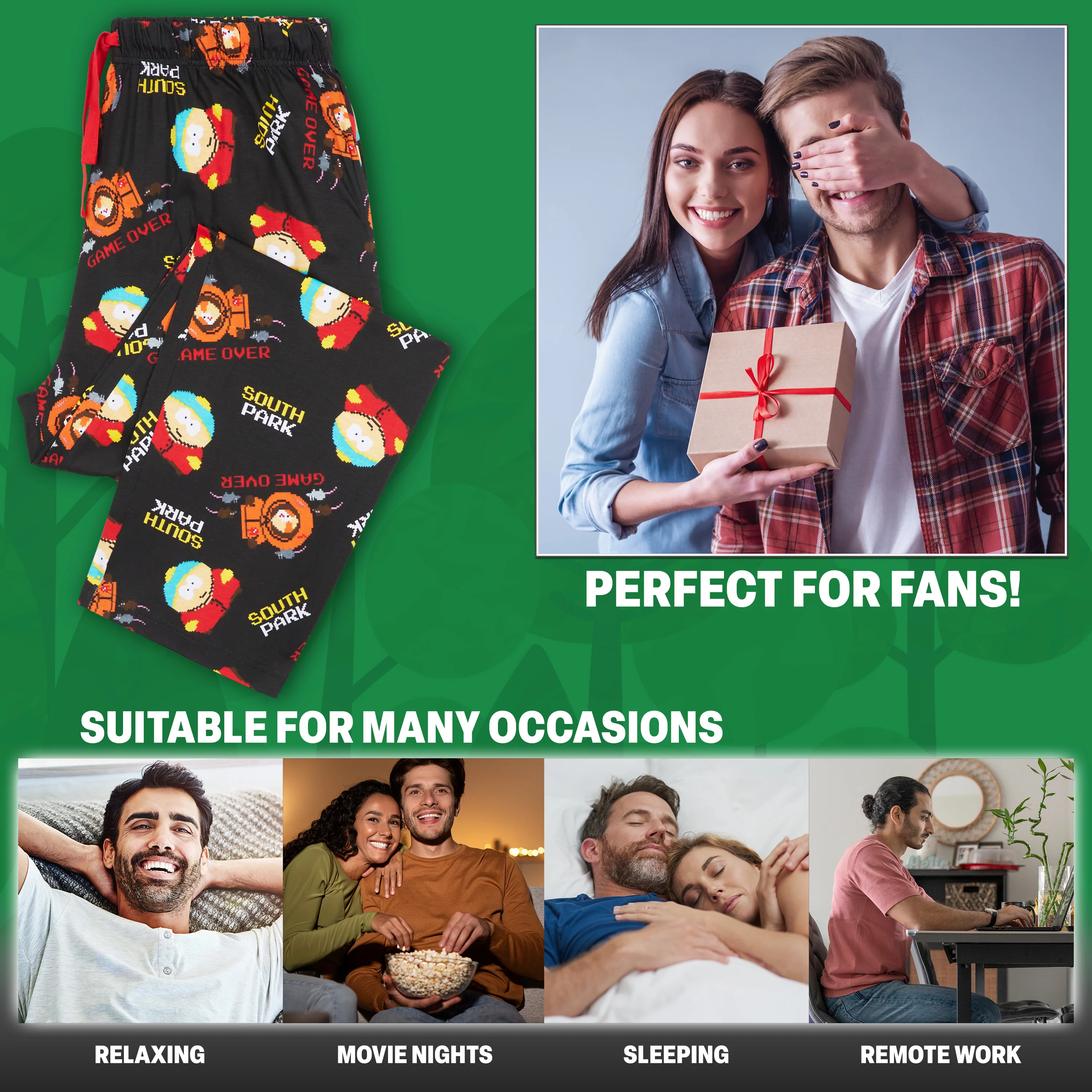 South Park Mens Pyjama Bottoms - Comfy PJs Loungewear Trousers - Funny Gifts for Him - Image 3