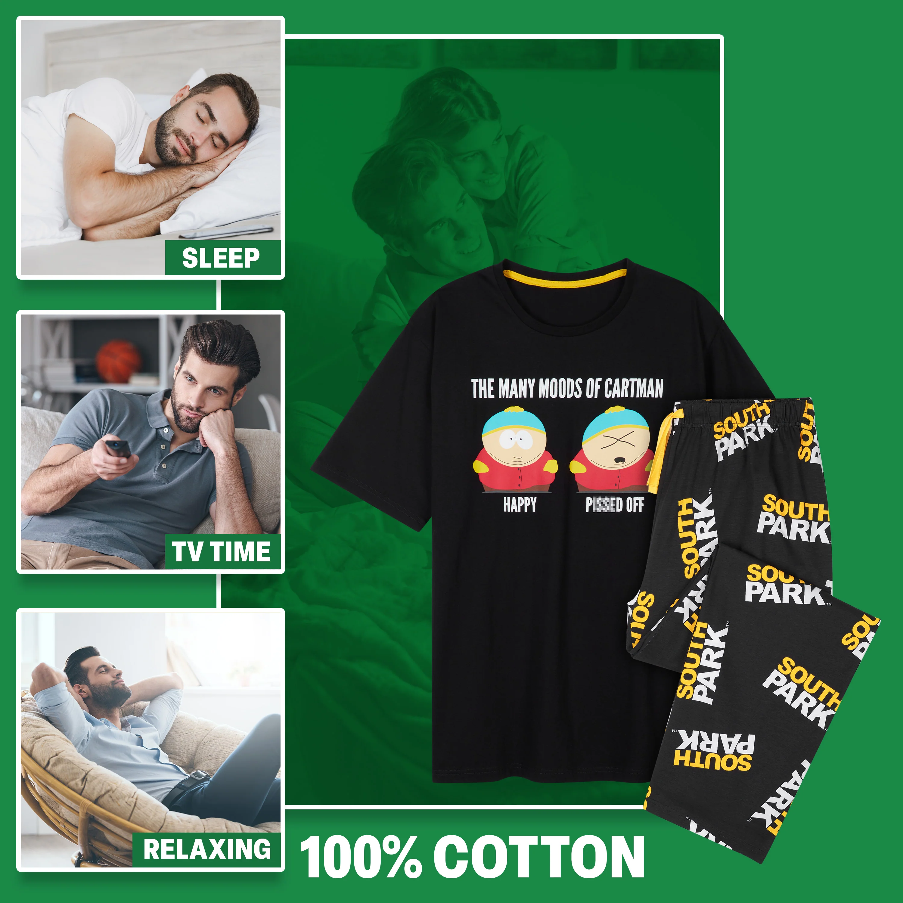 South Park Mens Pyjamas Set, Soft Breathable Loungewear - Funny Gifts for Him - Image 3