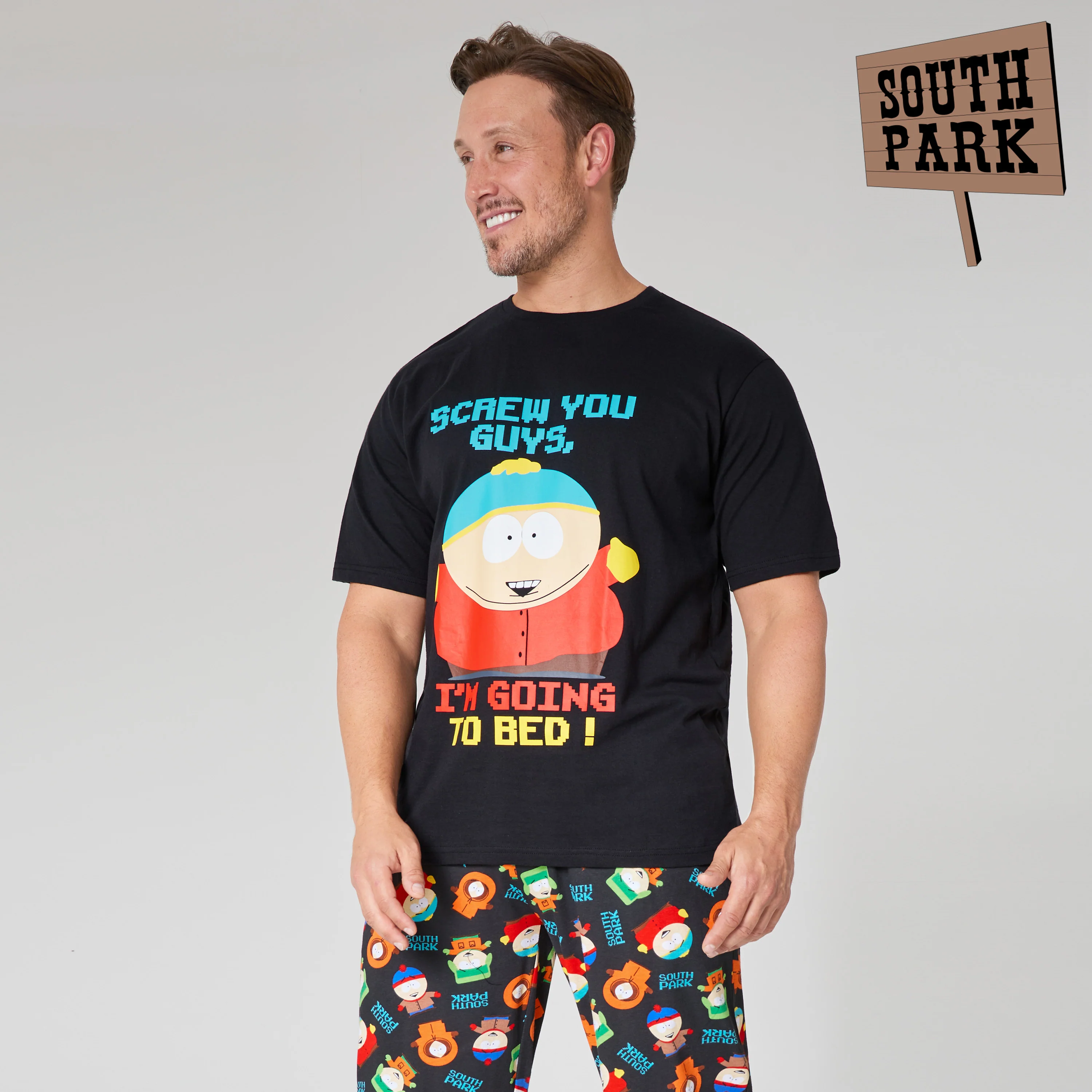 South Park Mens Pyjamas Set, T-Shirt & Long Bottoms PJs Set for Men - Image 5