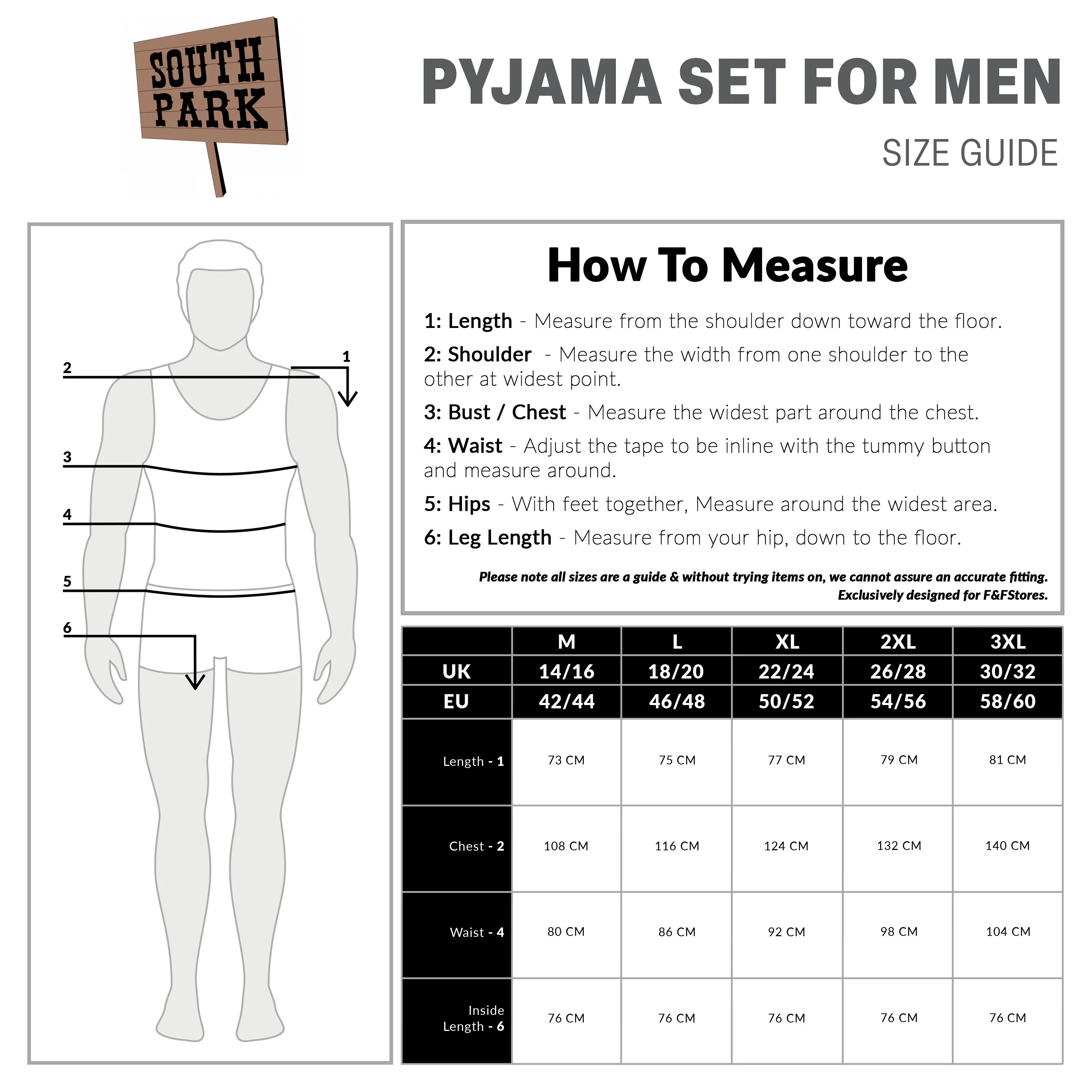 South Park Mens Pyjamas Set, T-Shirt & Long Bottoms PJs Set for Men - Image 6