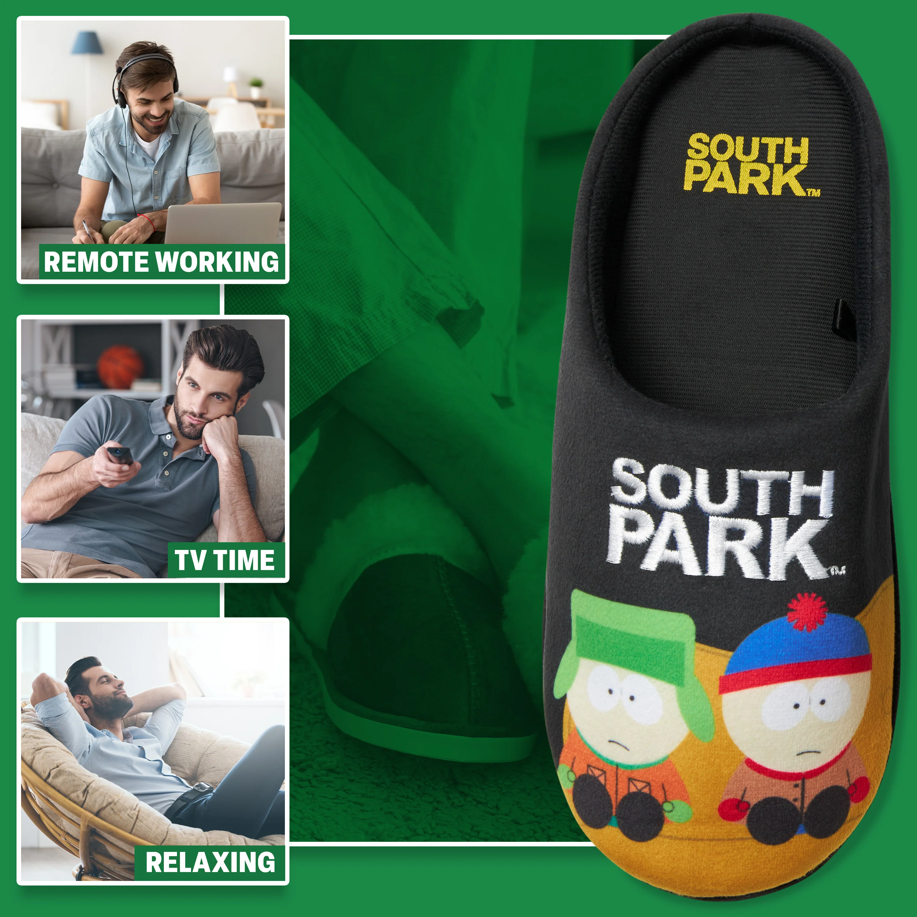 South Park Mens Slippers, Slip On Non Slip Mule House Shoes, Gifts for Men - Image 3