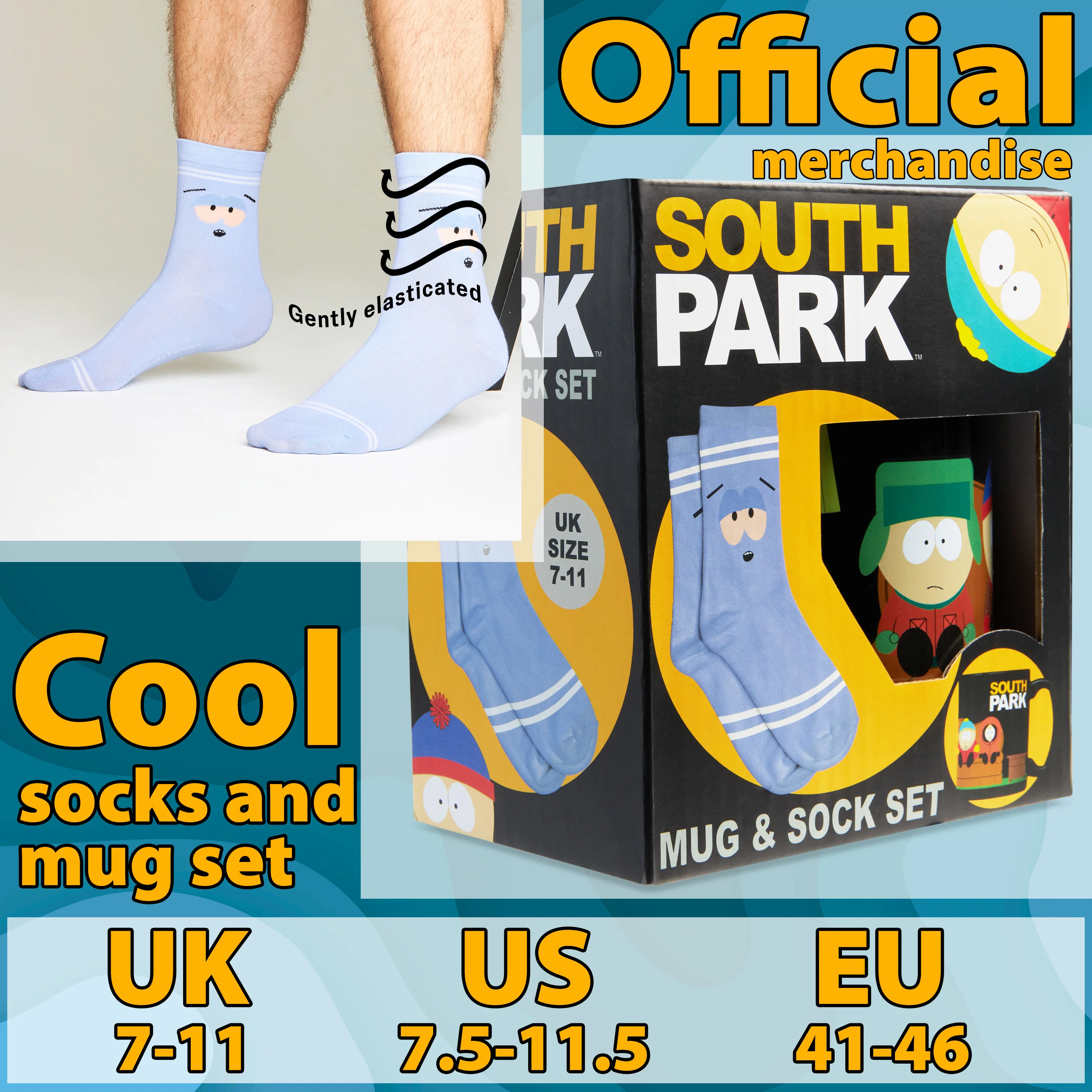 South Park Mug and Socks Gift Set, Calf Socks and 330ml Ceramic Coffee & Tea Mug - Image 6