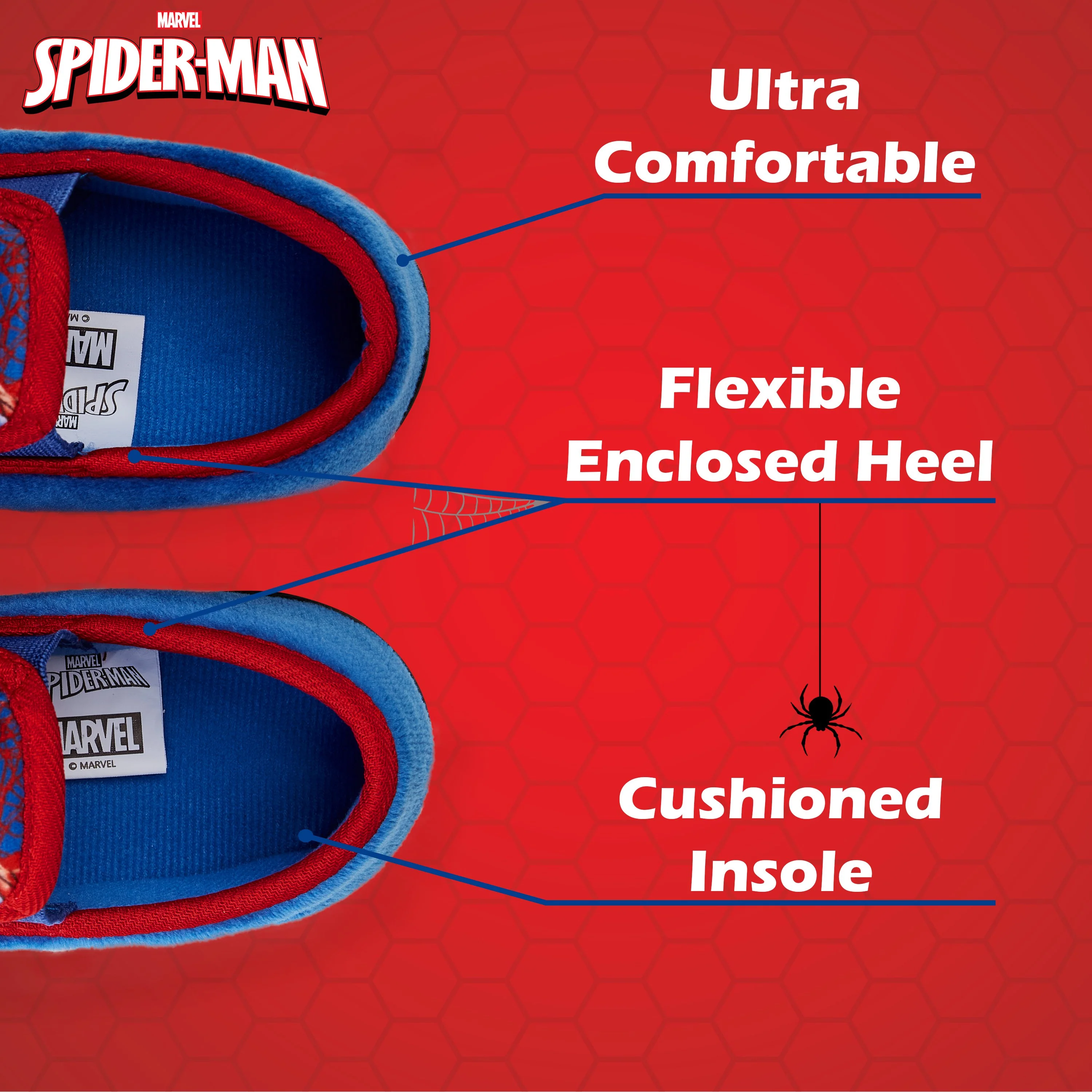Spiderman Boys Slippers, Official Marvel Avengers Merchandise, Gifts for Kids - Image 4