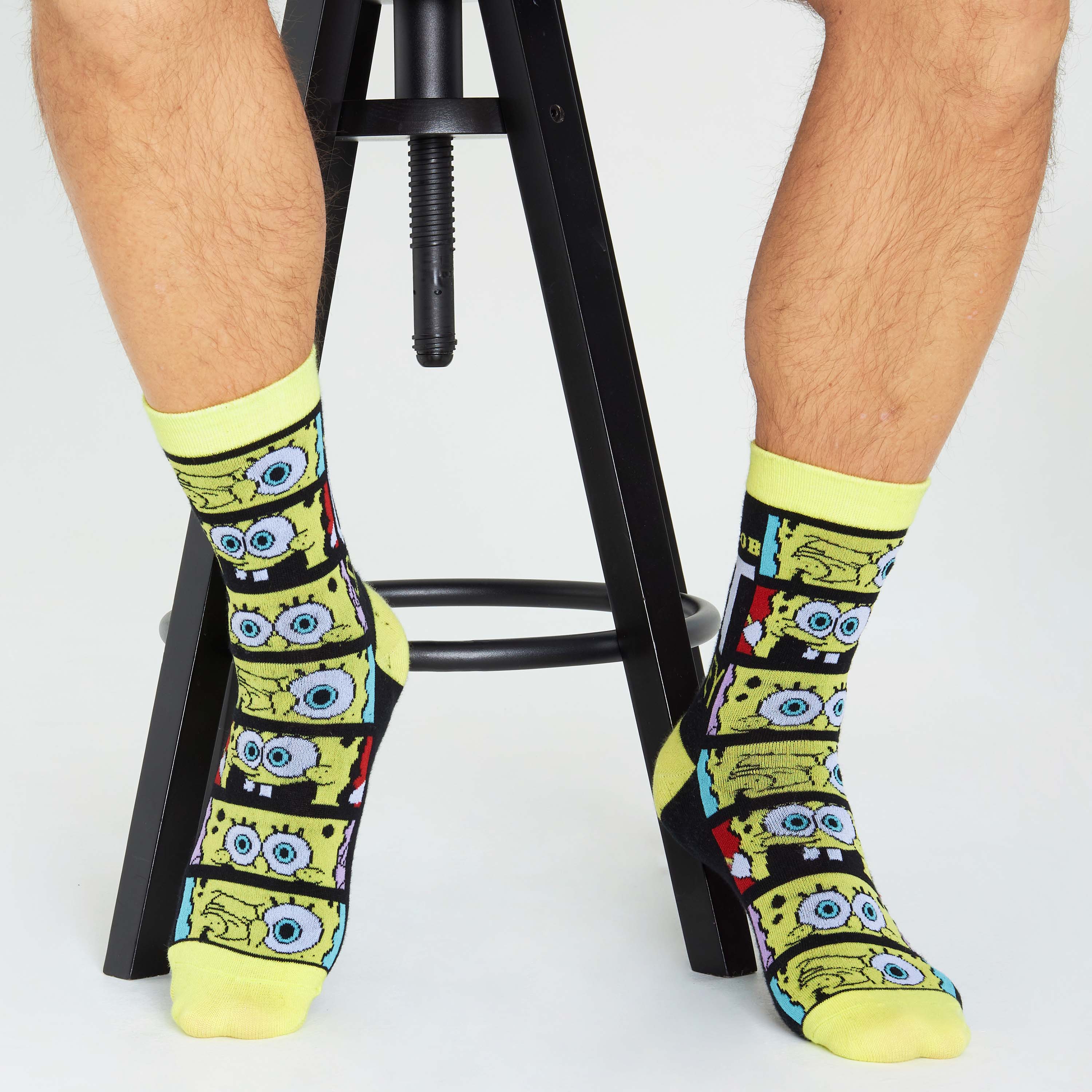 SpongeBob Mens Socks Pack of 5 Crew Socks for Men Teenagers Soft Breathable Work Sports Casual - Size 6-10 Mens Gifts - Image 6