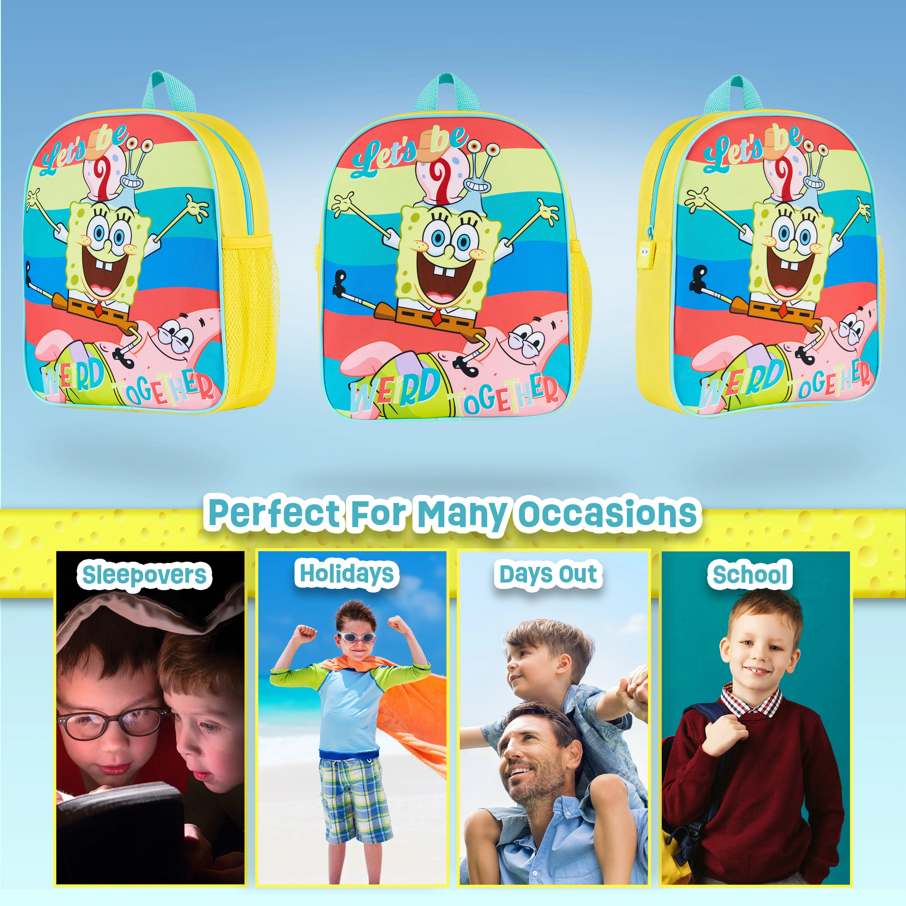 SPONGEBOB SQUAREPANTS Backpack for Kids and Toddlers, School Bag Boys - Image 5
