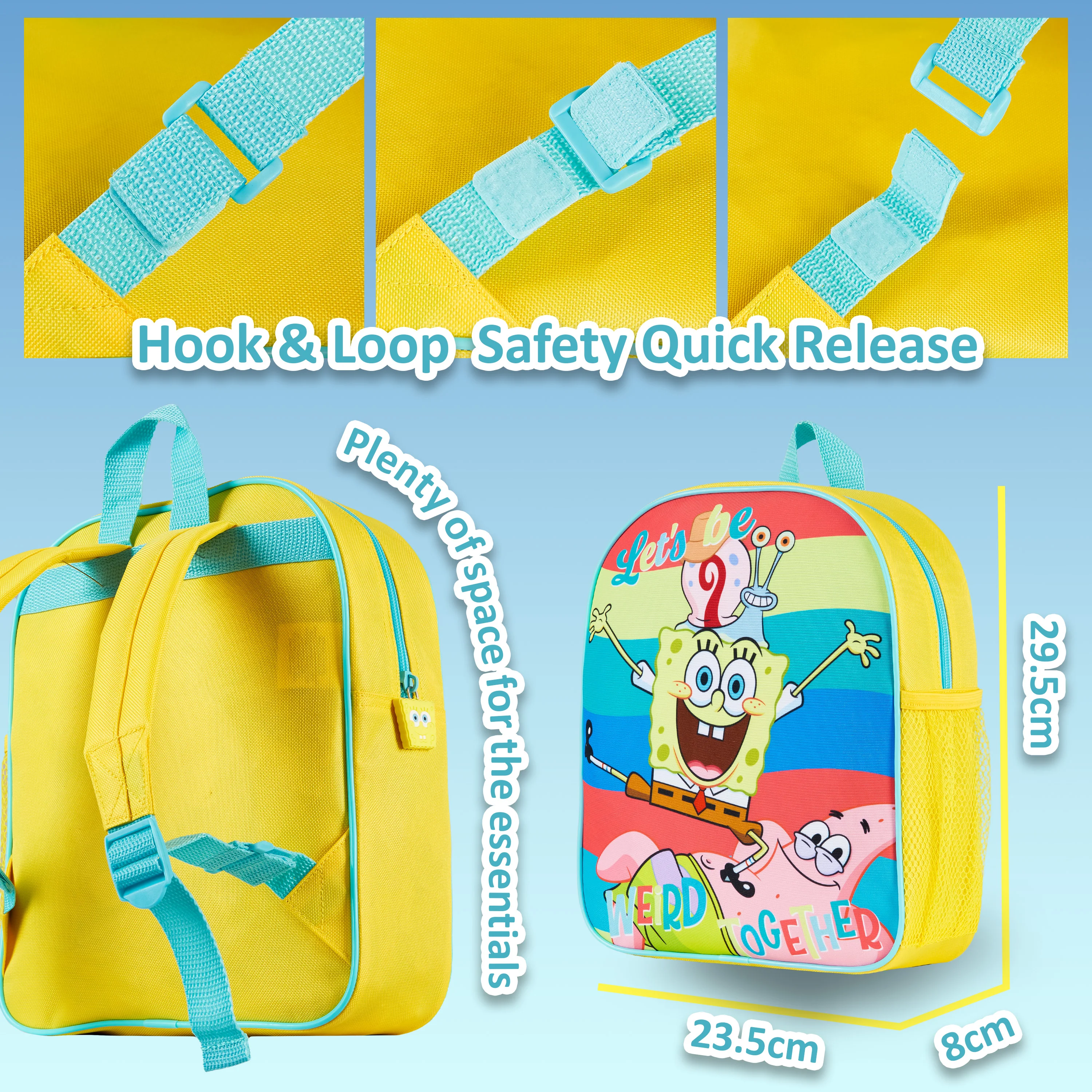 SPONGEBOB SQUAREPANTS Backpack for Kids and Toddlers, School Bag Boys - Image 7