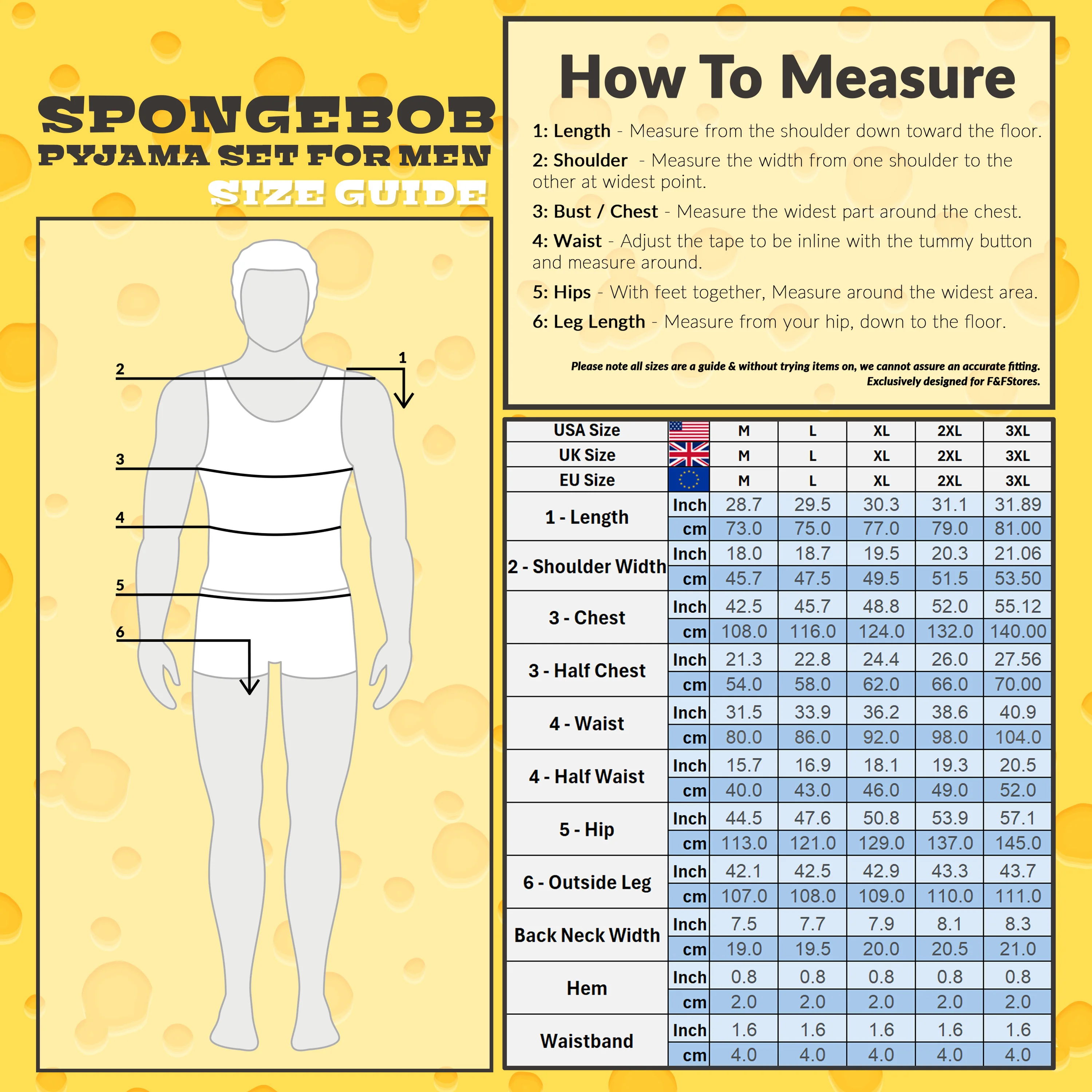 SPONGEBOB SQUAREPANTS Mens Pyjama Set Sleepwear - Image 6