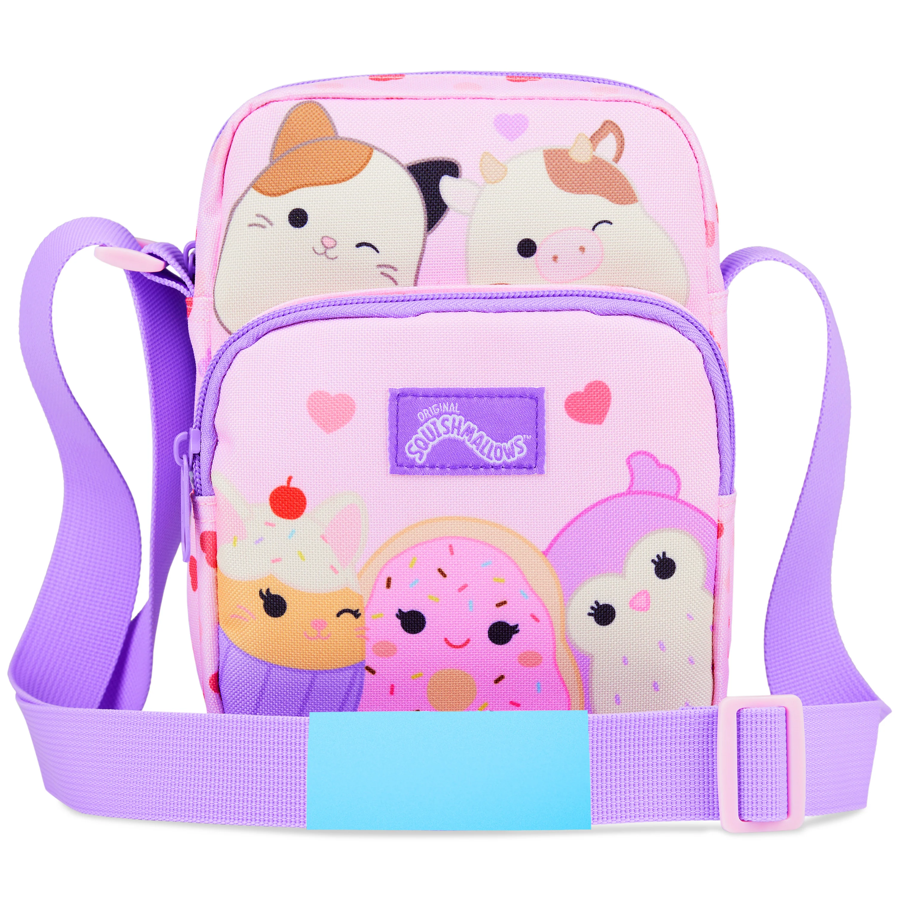 Squishmallows Cross Body Bag for Kids and Teens Cute Shoulder Sling Bag Cam The Cat Phone Mini Backpack for Travel Money Holiday