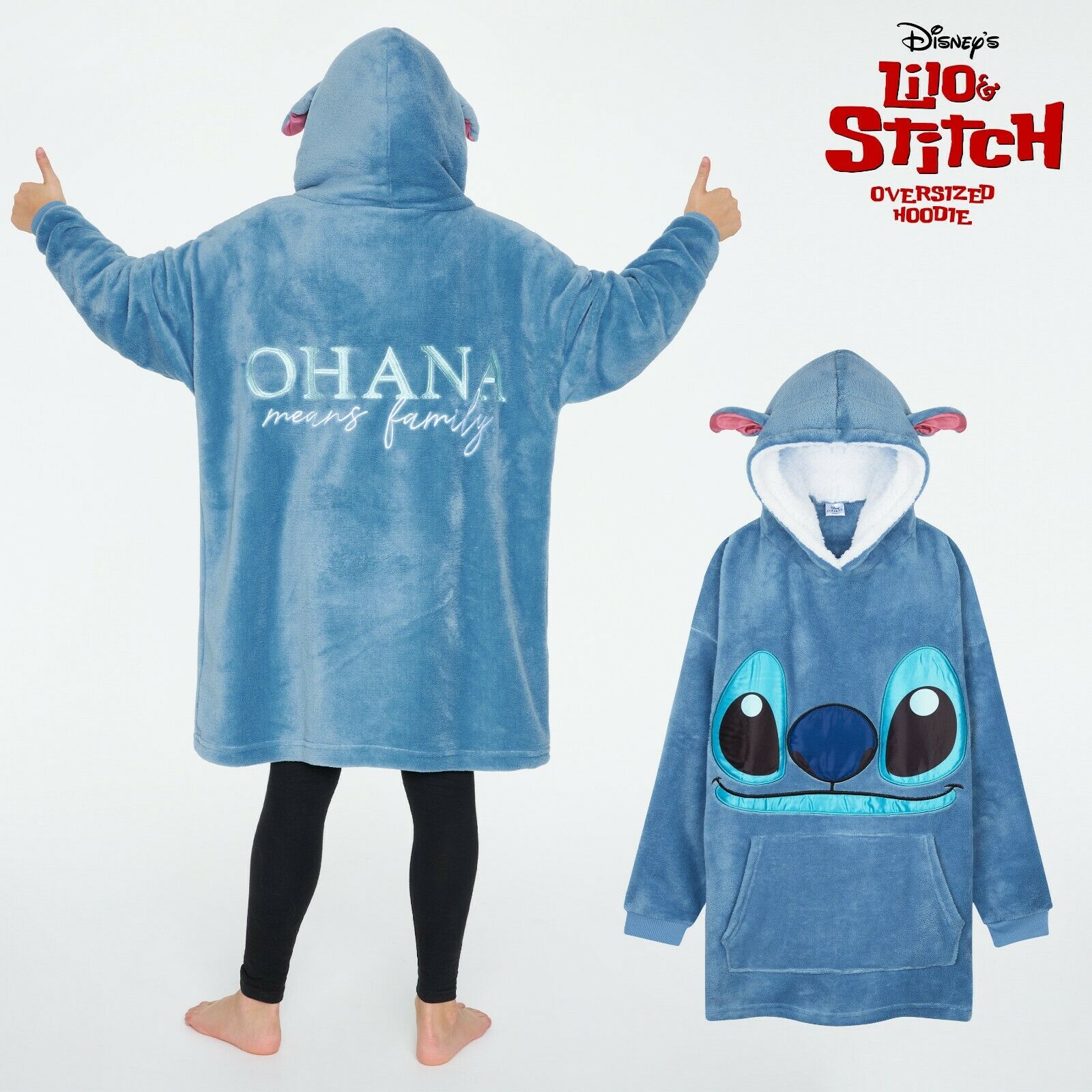 Stitch Disney Hoodie for Kids, Fleece Oversized Hoodie Blanket - Stitch - Image 6