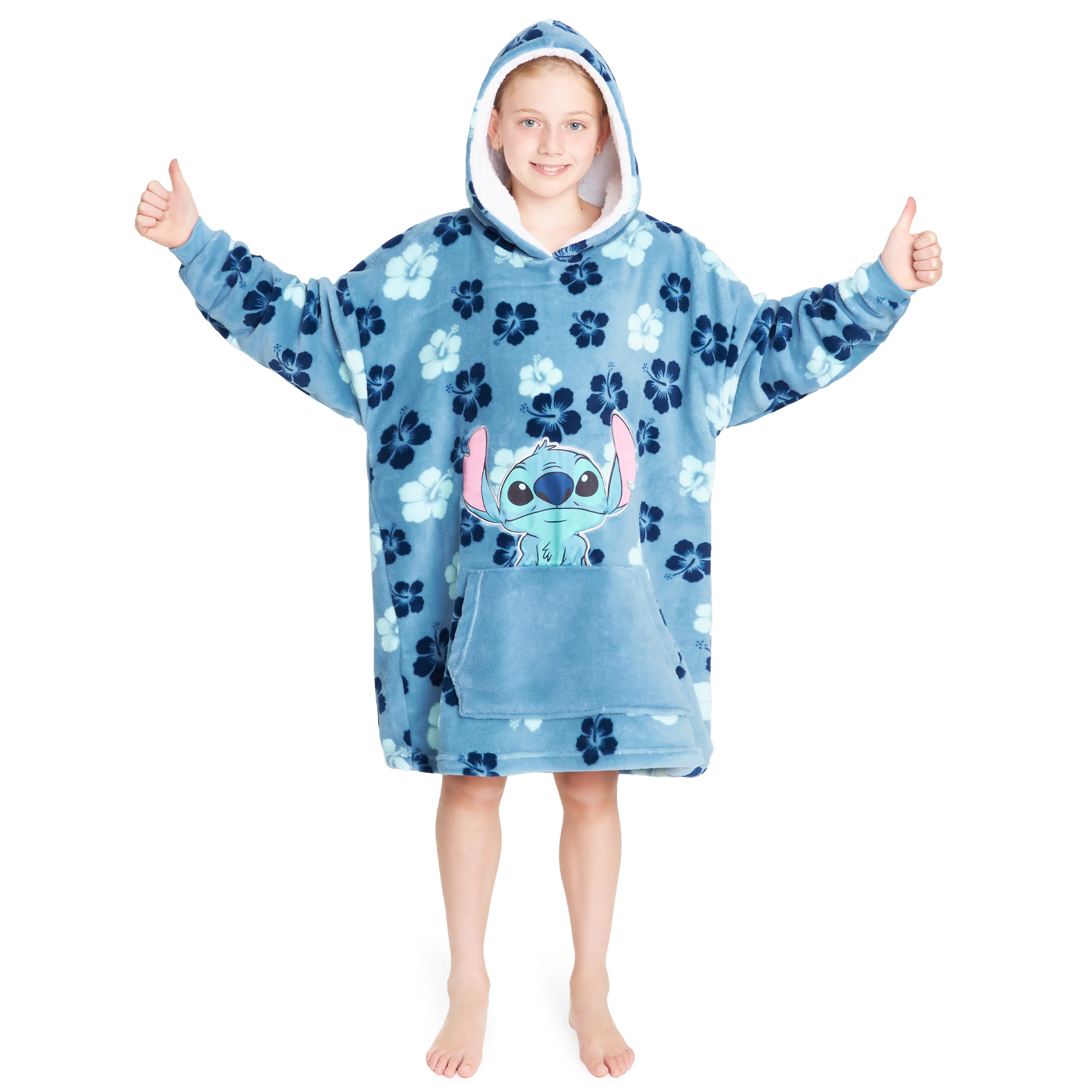 Disney Fleece Oversized Hoodie Blanket -  Stitch
