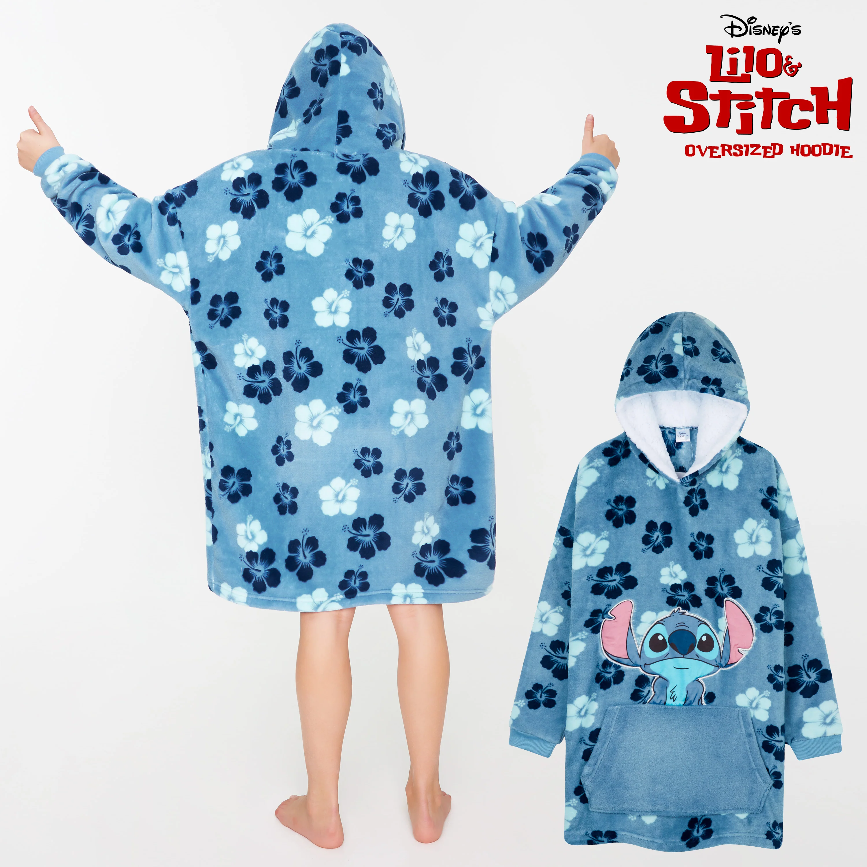 Disney Fleece Oversized Hoodie Blanket -  Stitch - Image 6
