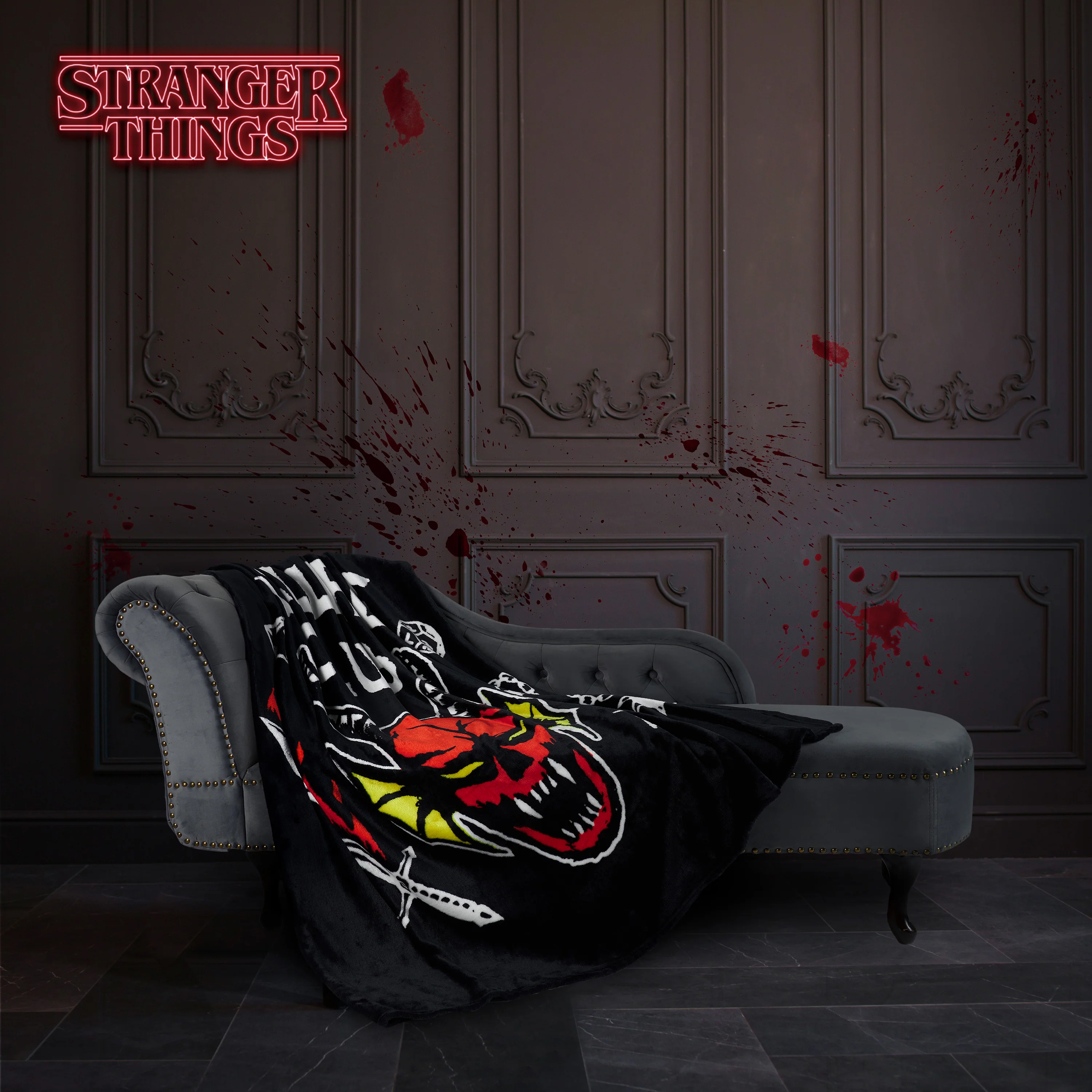 Stranger Things Blanket Throw Bedroom Accessories Fleece Blanket, Hellfire Club - Image 2