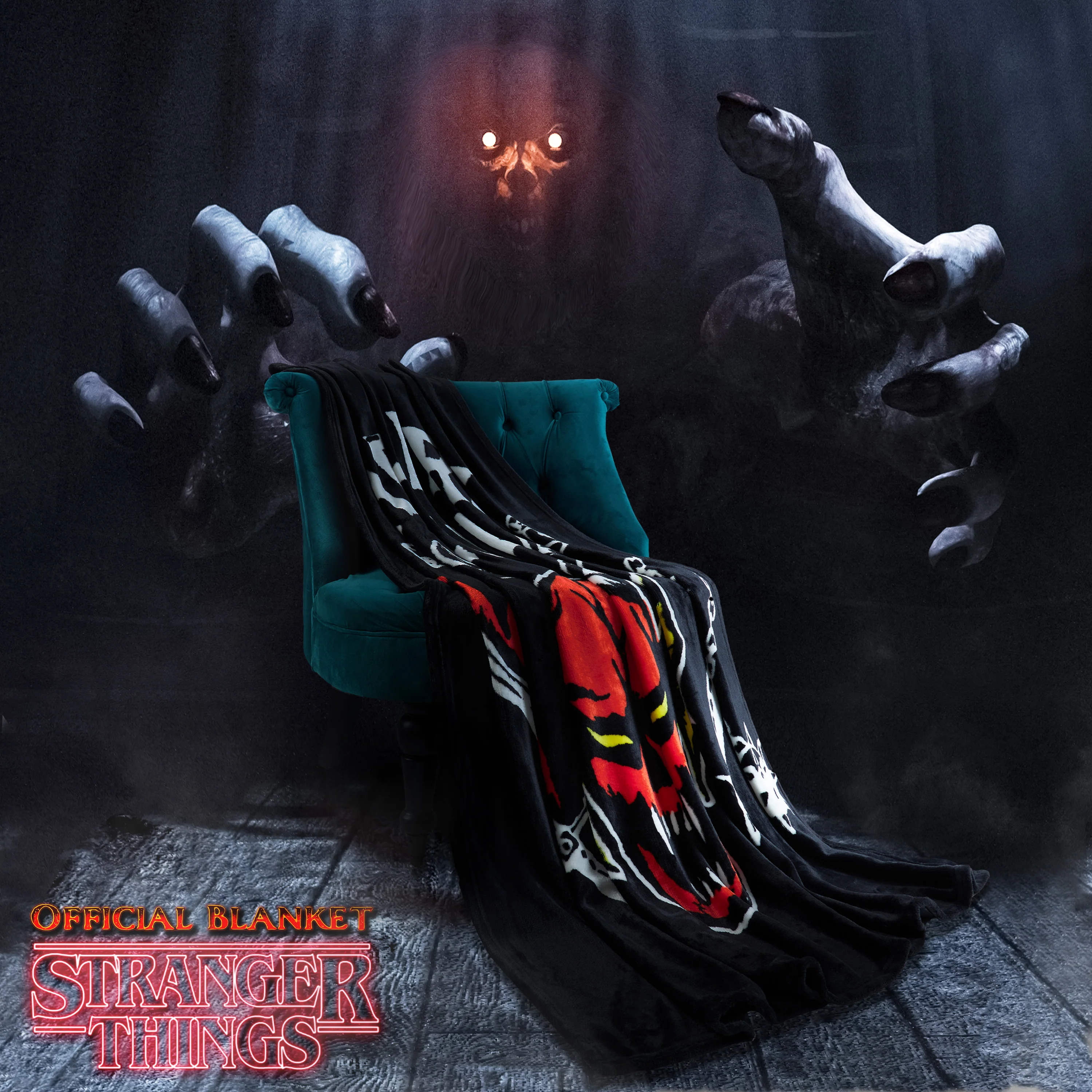 Stranger Things Blanket Throw Bedroom Accessories Fleece Blanket - Hellfire Club - Image 5