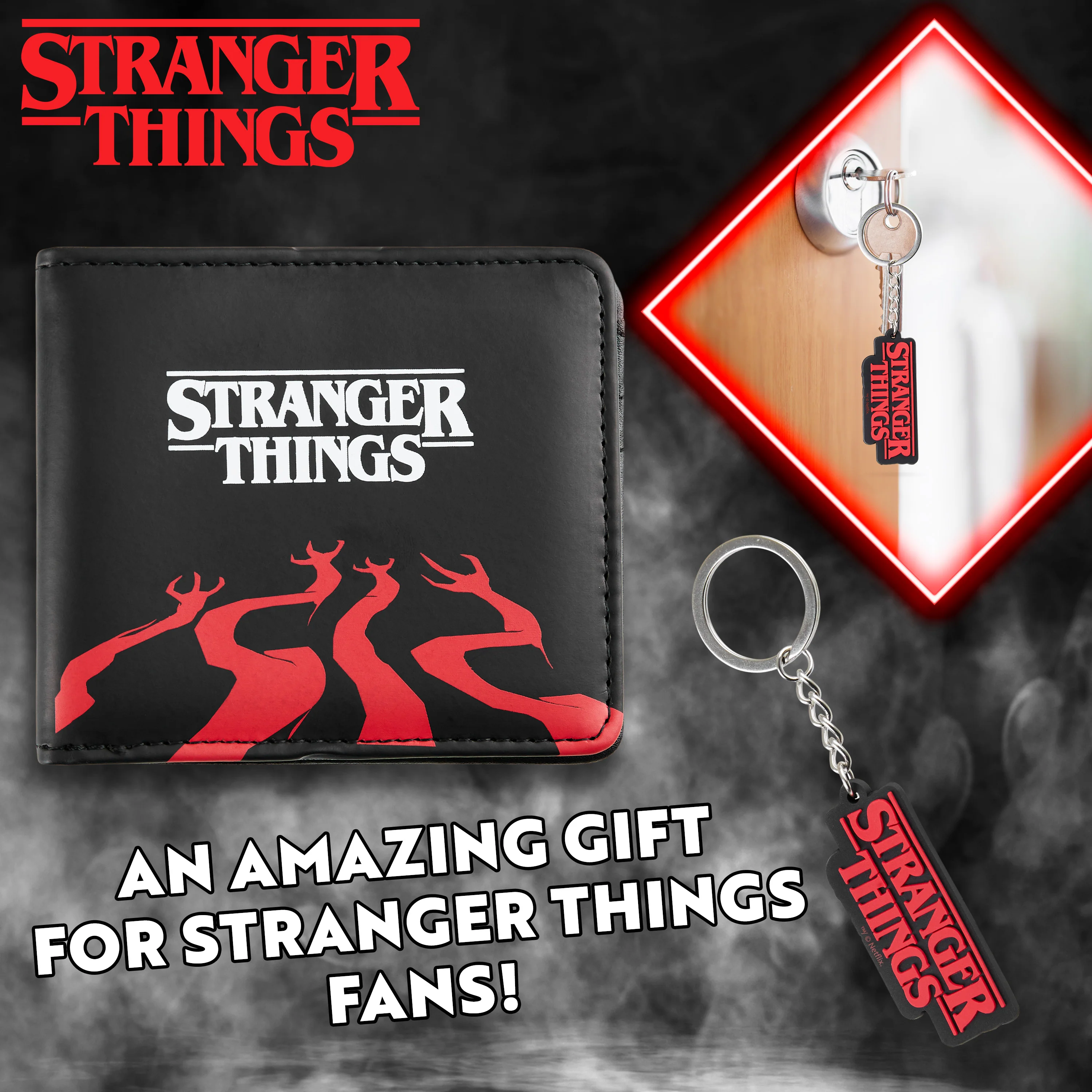 Stranger Things Card Wallet and Keyring Set for Adults - Image 3