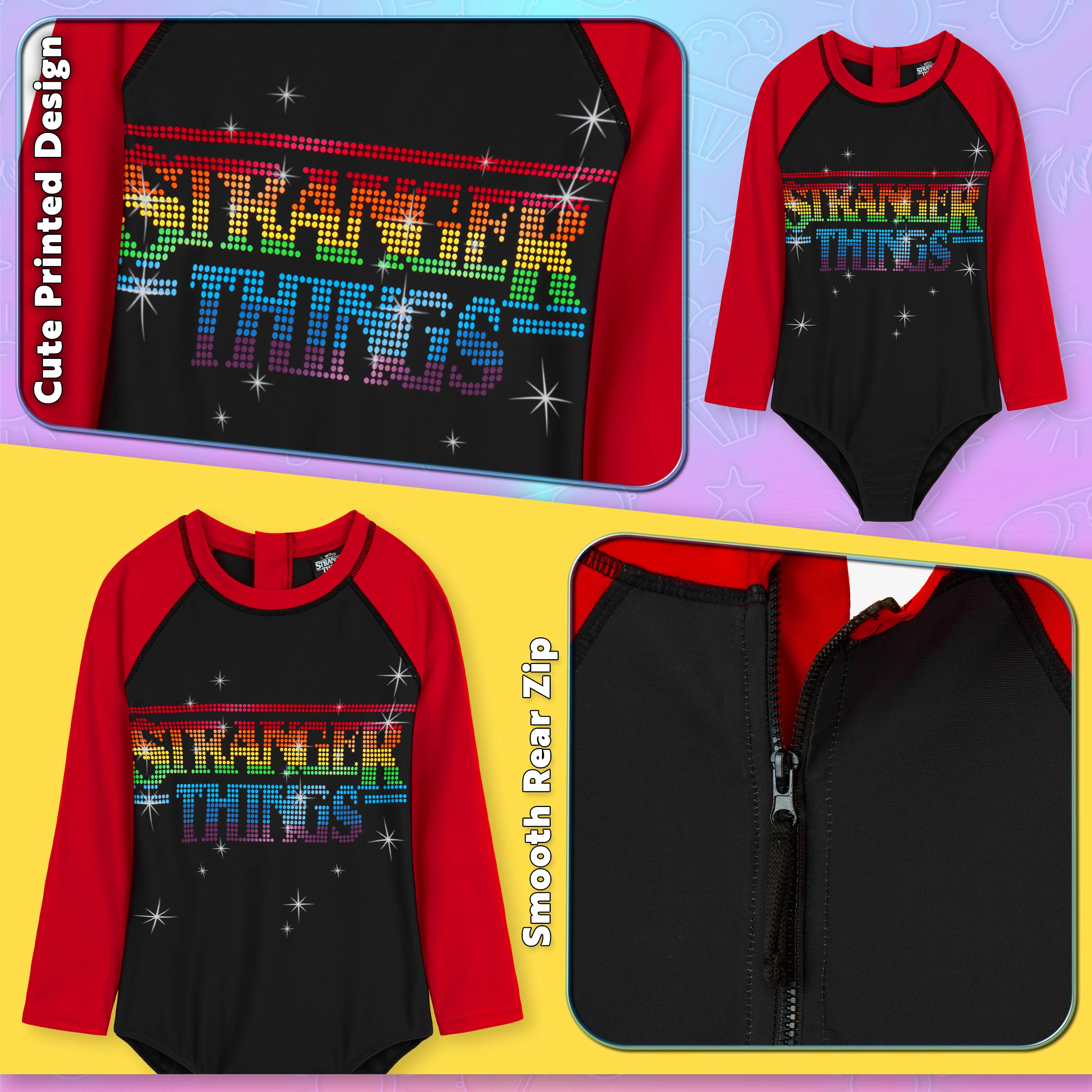 Stranger Things Girls Swimming Costume One Piece Swimsuit - Image 5