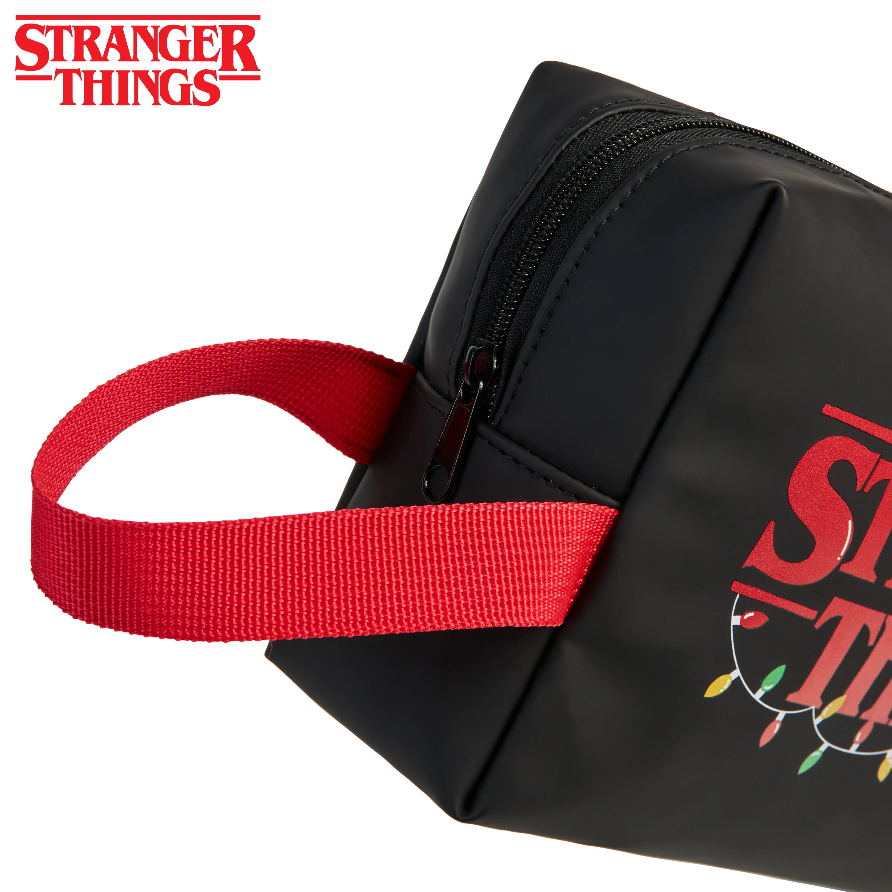 Stranger Things Wash Bag for Adults, Stranger Things Toiletry Bag - Black/Red - Image 4