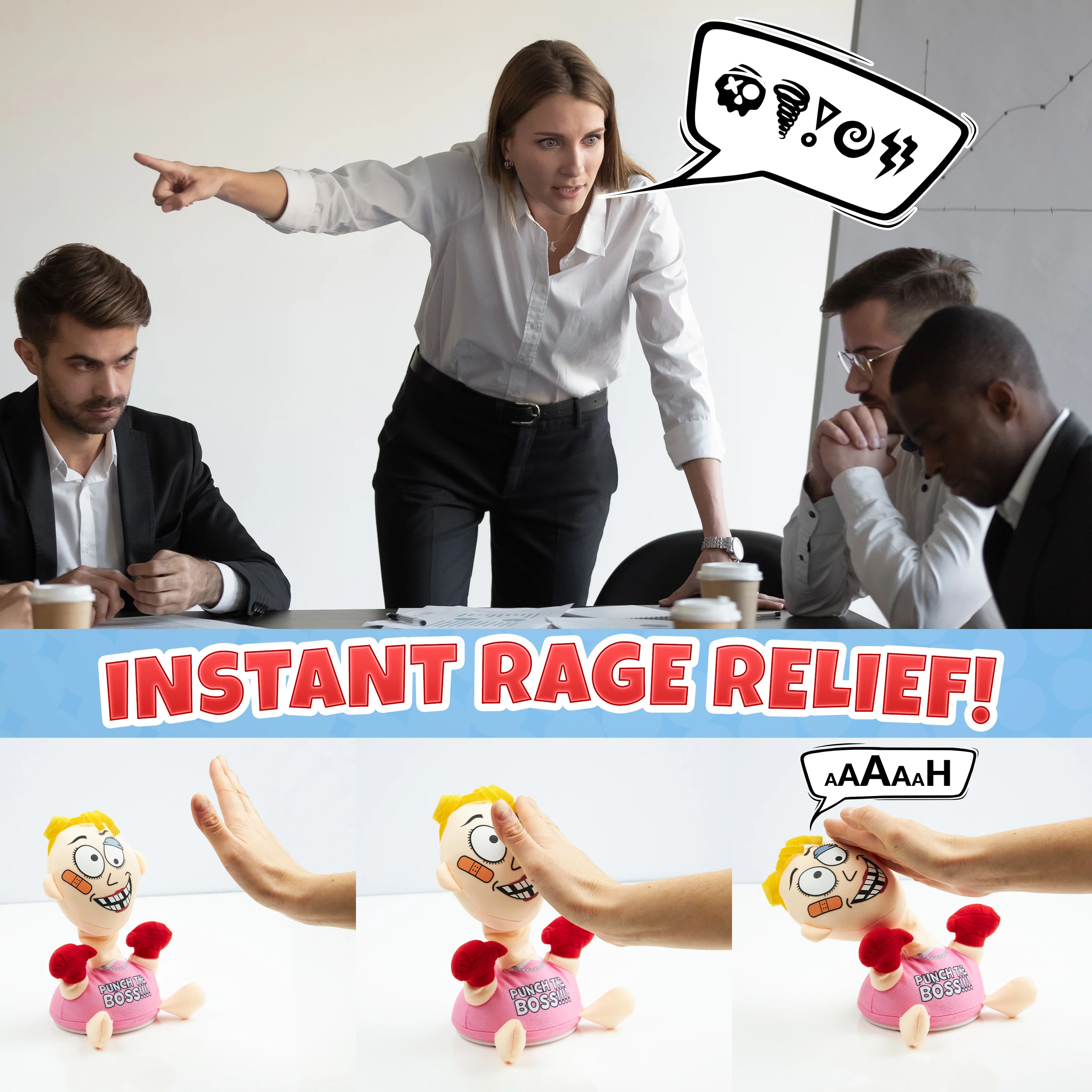 Stress Relief Toys for Adults - Punch The Boss Stress Toy Anger Relief Anti Stress - Image 4