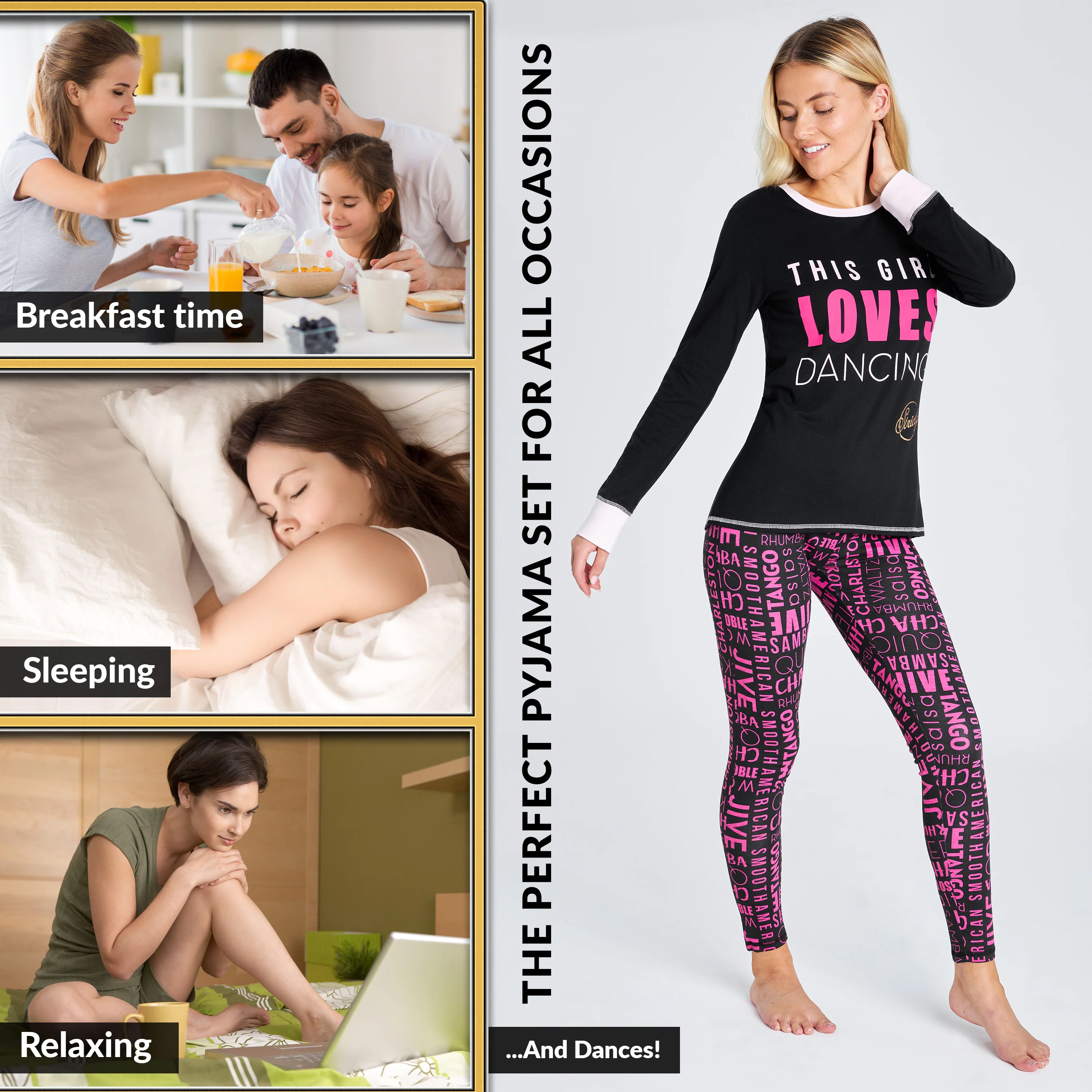 Strictly Come Dancing Ladies Pyjamas - Long Sleeve Pyjama Sets - Image 5