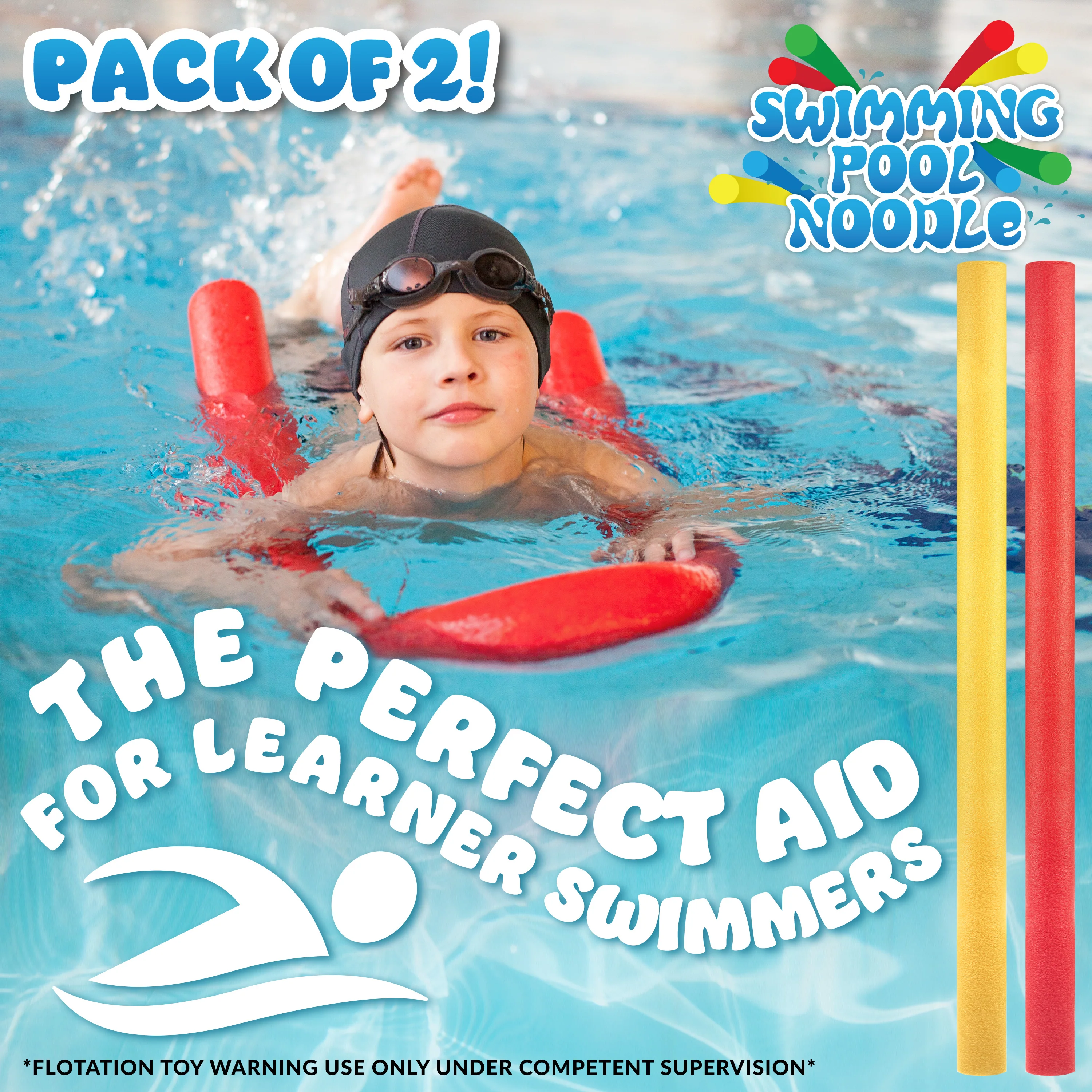 Swimming Pool Noodle for Kids and Adults, 2 Pack - Image 4