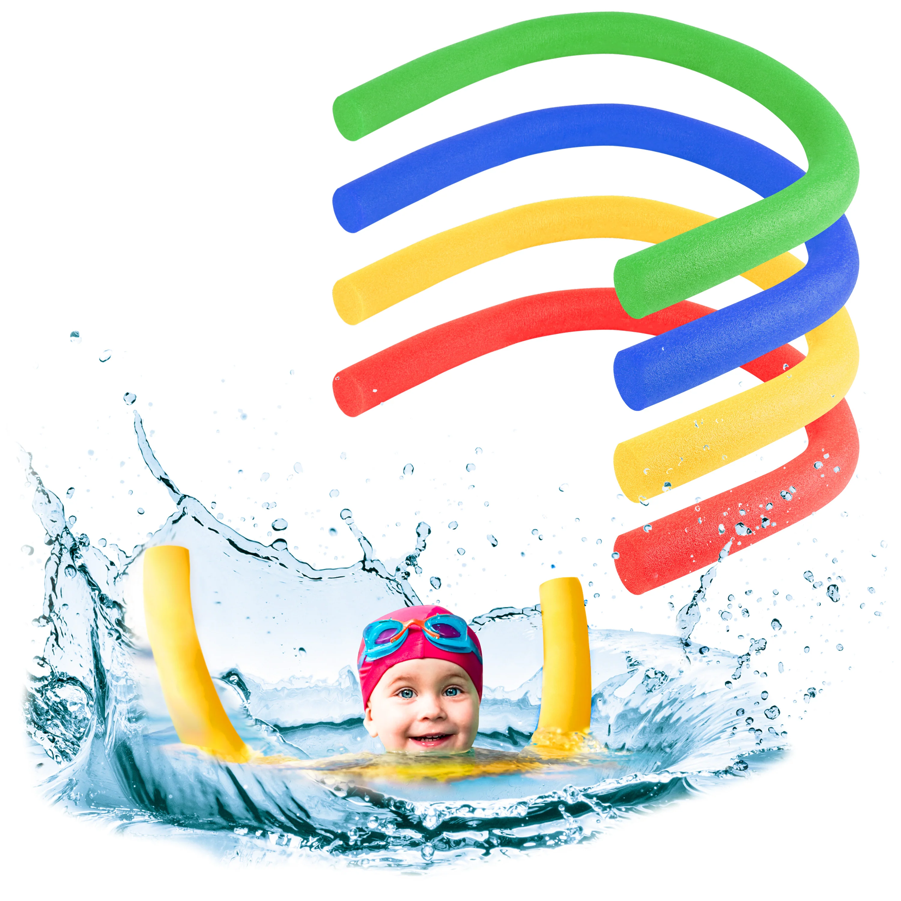Swimming Pool Noodle for Kids and Adults - 4 Pack