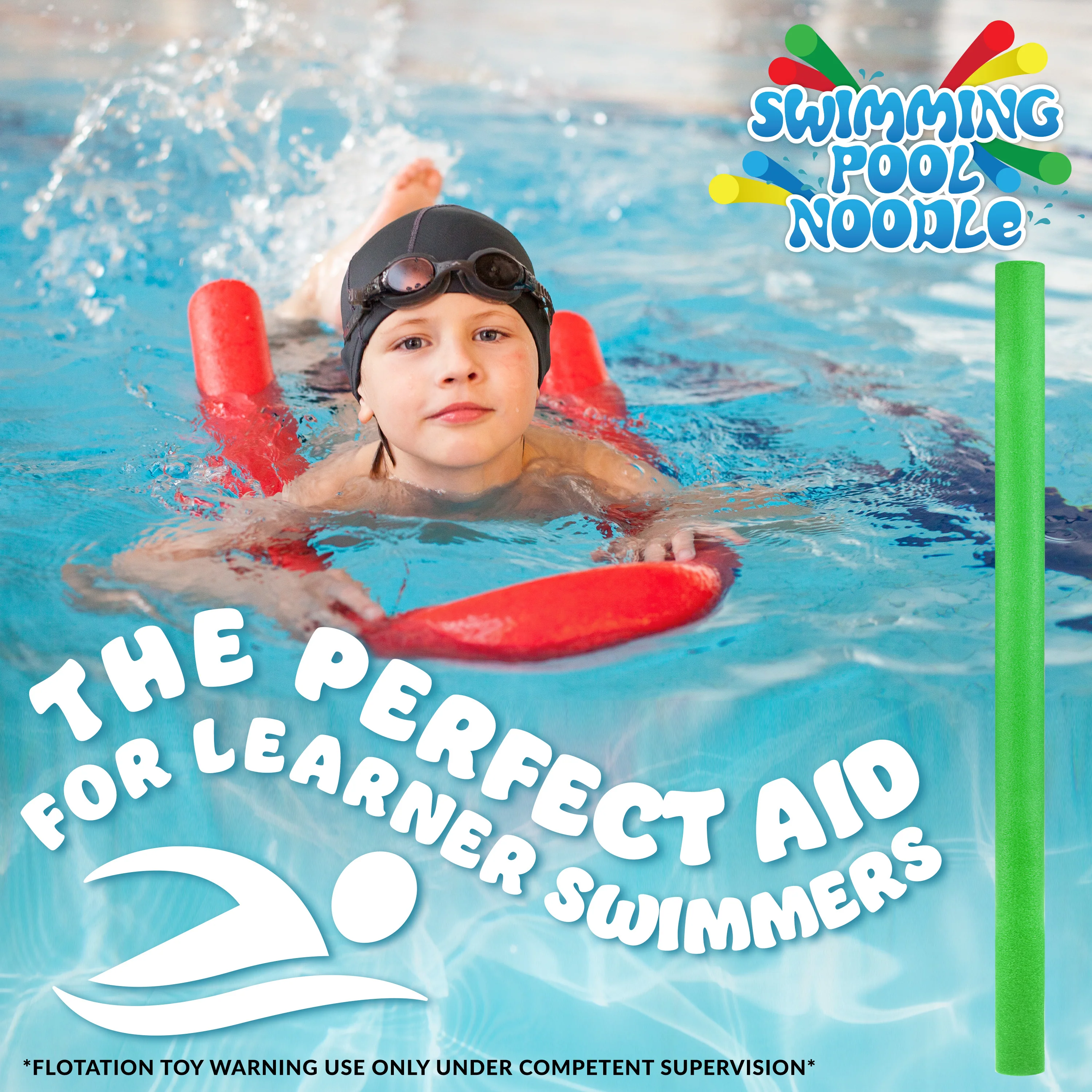 Swimming Pool Noodle for Kids and Adults -Pack of 1- Foam Swim Noodle Float Aid - Random Colour - Image 4