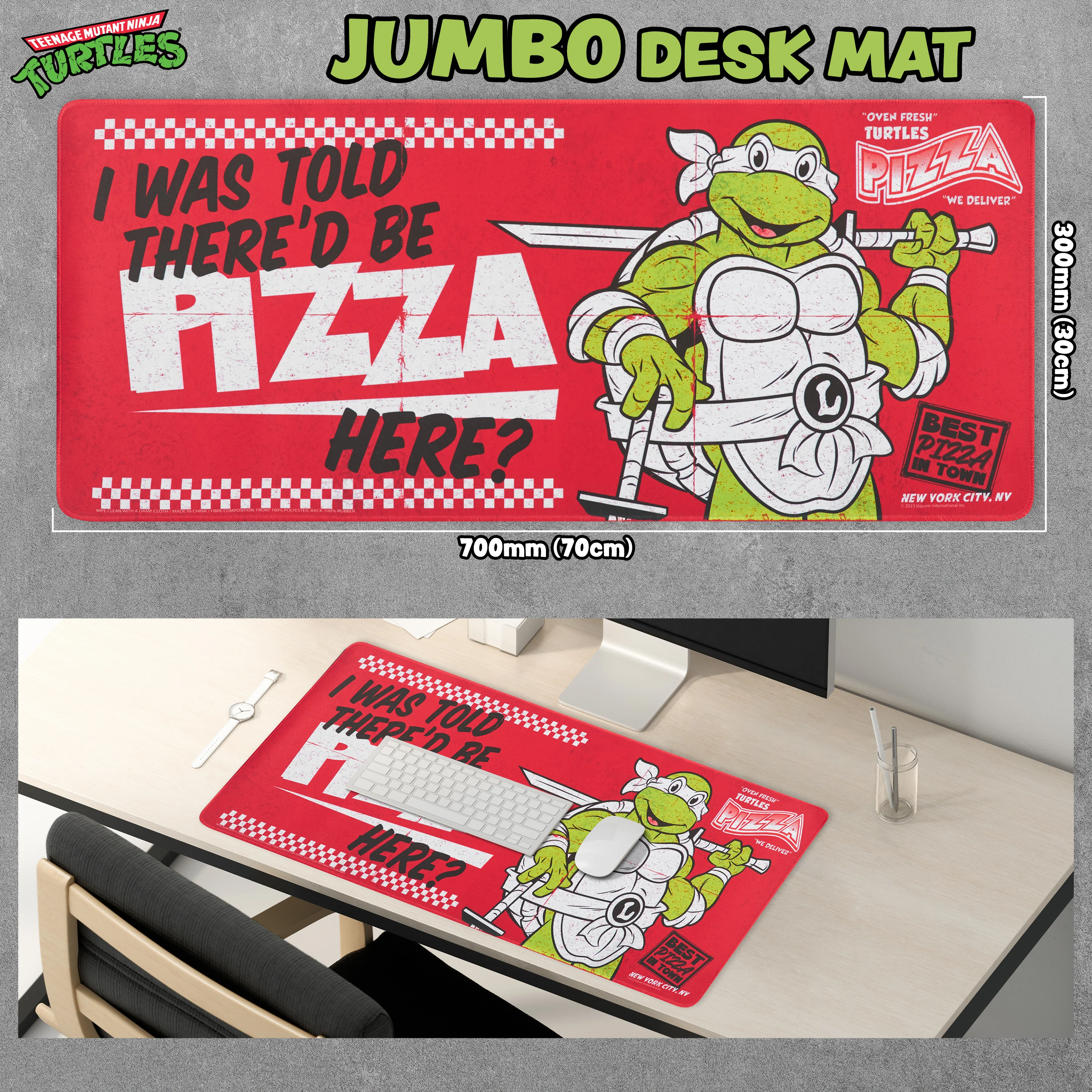 Teenage Mutant Ninja Turtles Desk Mat, Extra Large Mouse Mat 70 x 30 cm Desk Protector Mat - Image 3
