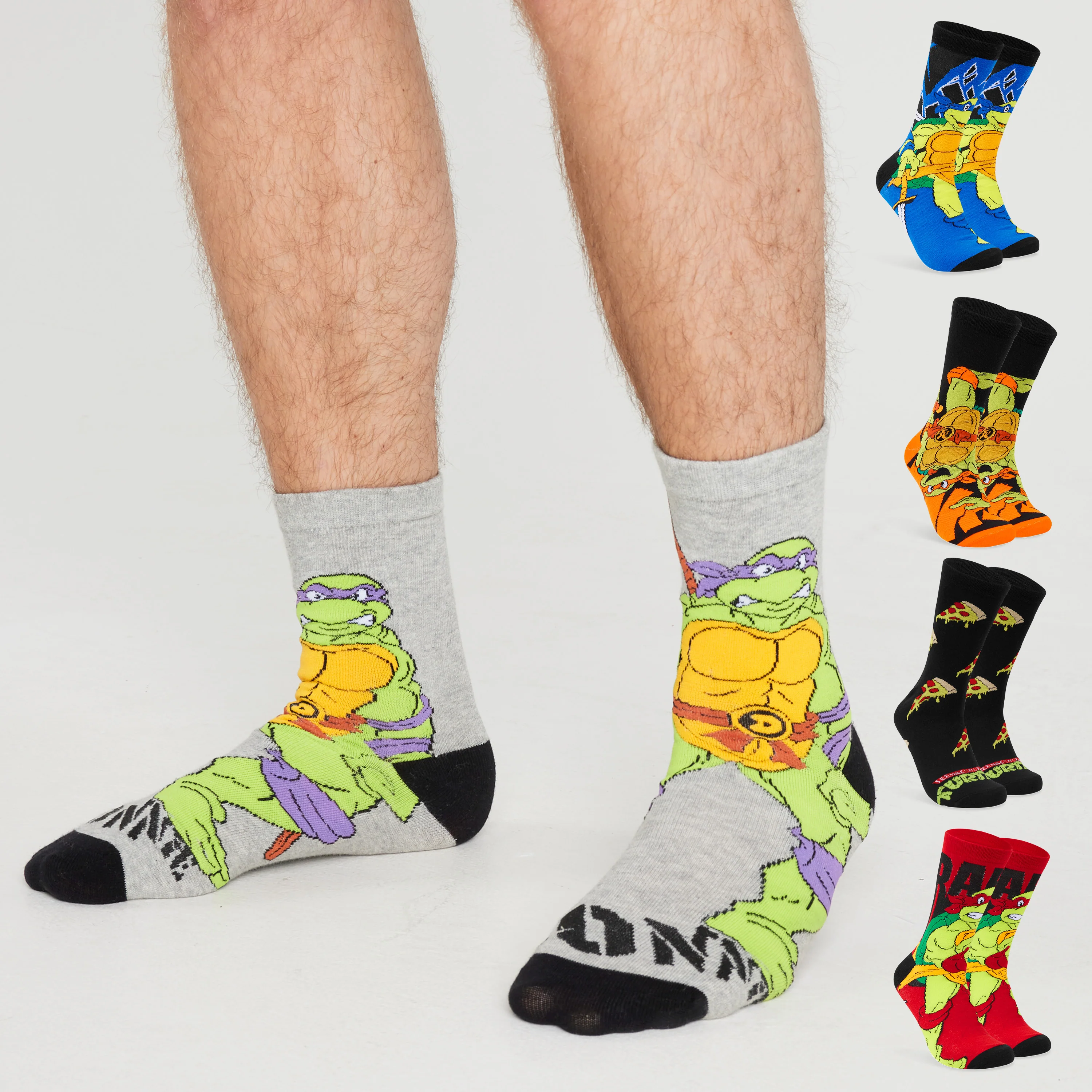 Teenage Mutant Ninja Turtles Mens Socks - Pack of 5 Crew Socks for Men - Image 6