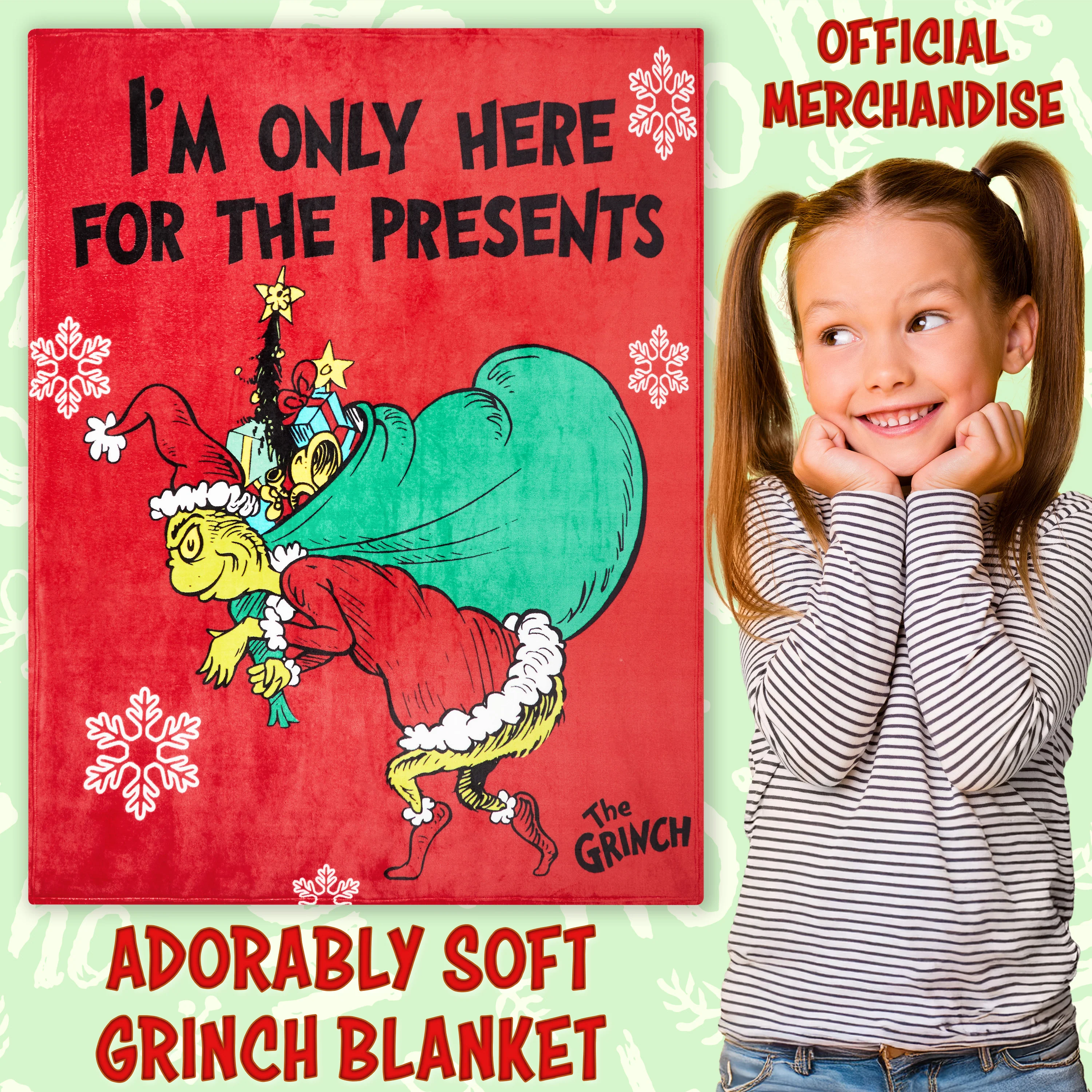 The Grinch Blanket Soft Cosy Christmas Fleece Hooded Blanket Throw Festive Bedroom Decor Plush Fleece Blanket Comforter for Bedroom Travel, Xmas Gifts (Green) - Image 6