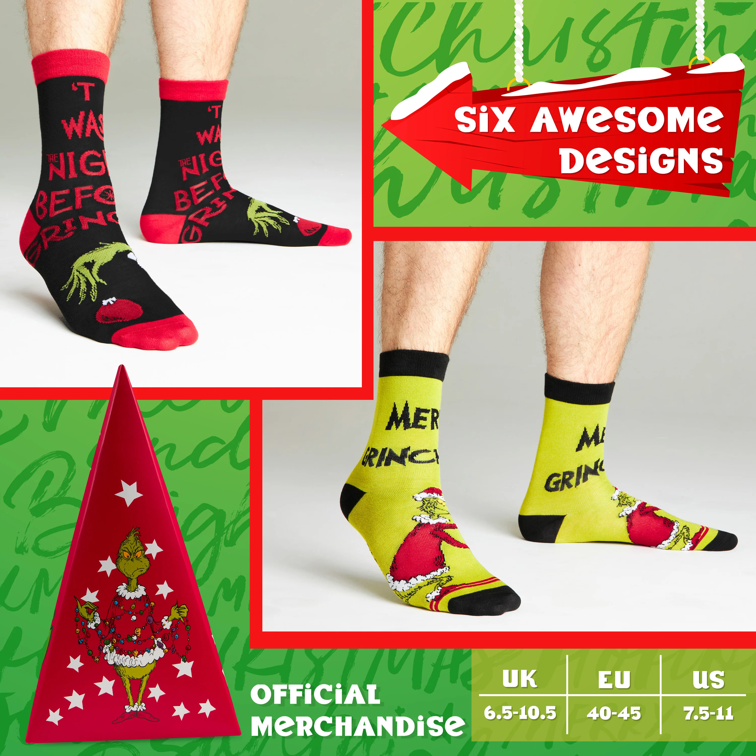 The Grinch Socks Men Multipack Calf Length Socks Teenagers Soft Breathable Funny Cute Christmas Gifts Secret Santa Stocking Stuffers - Image 6