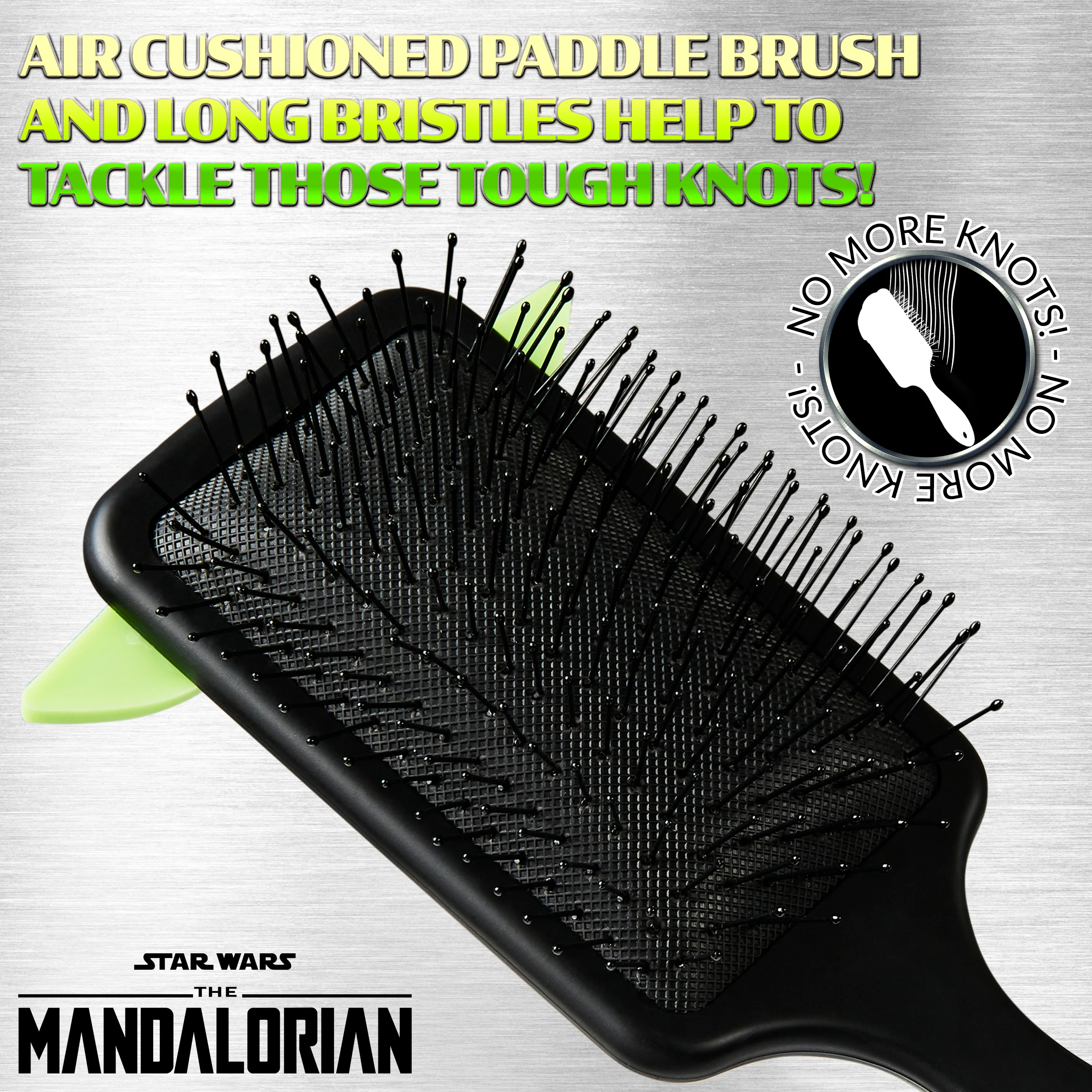 The Mandalorian Detangle Hair Brush for Women Teens Girls, Baby Yoda Paddle Brush - Image 5
