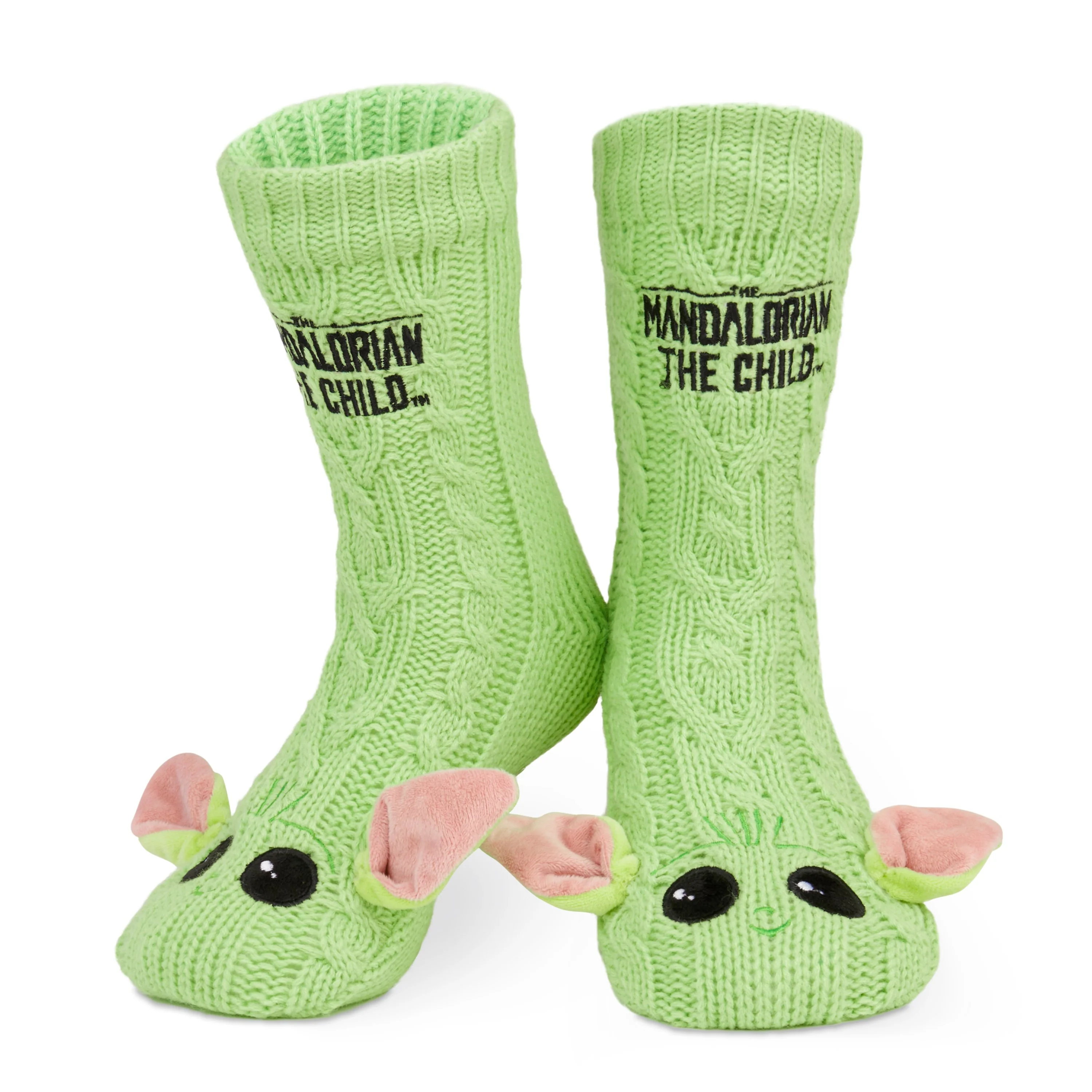 Disney The Mandalorian Fluffy Socks, Baby Yoda Mens Slipper Socks, Warm Knitted Socks