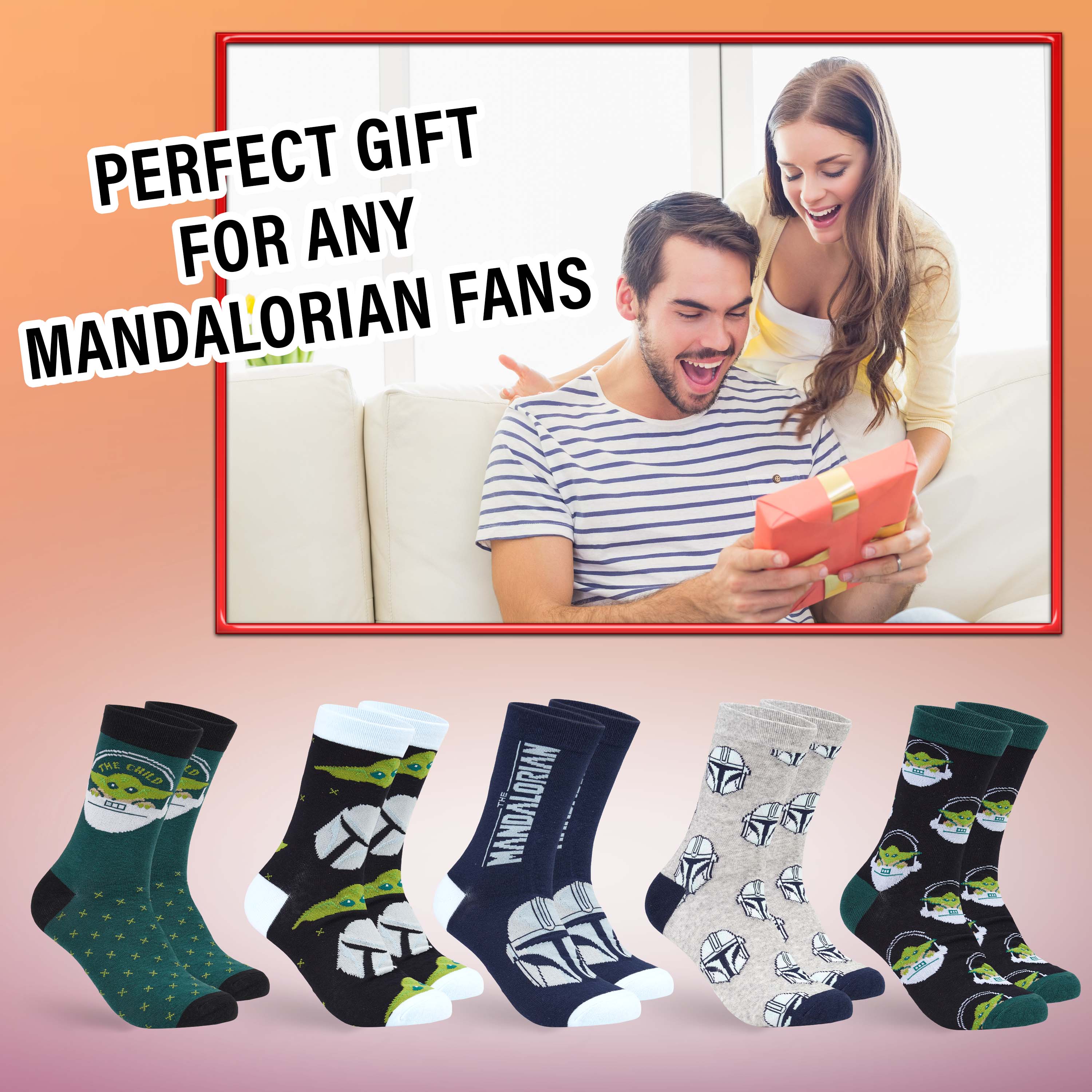 The Mandalorian Mens Socks, 5-Pack Baby Yoda Socks Men, Gifts For Men - Image 6