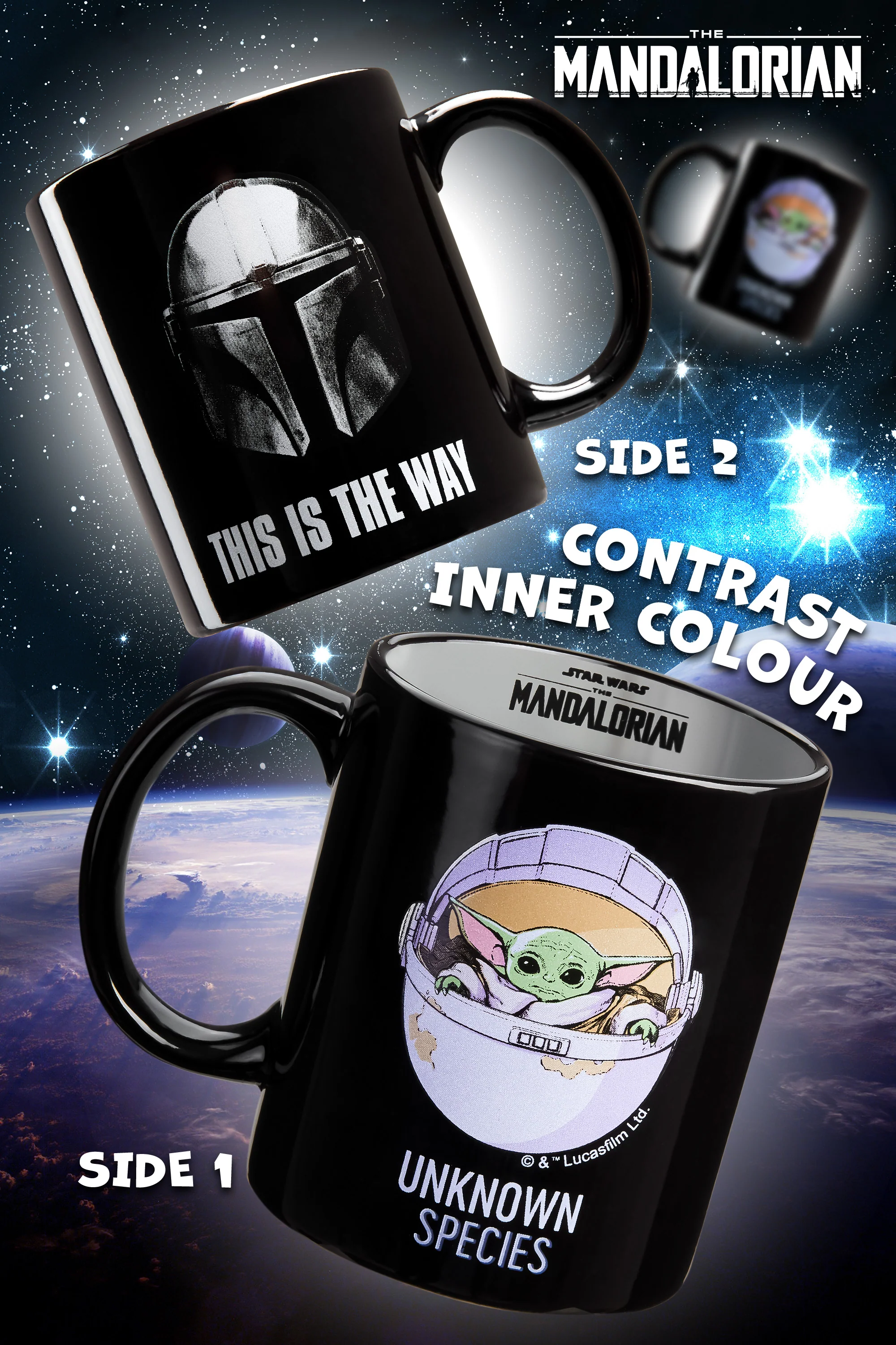 The Mandalorian Mug and Socks Set, Mug Gift Set -This is The Way Black - Image 5