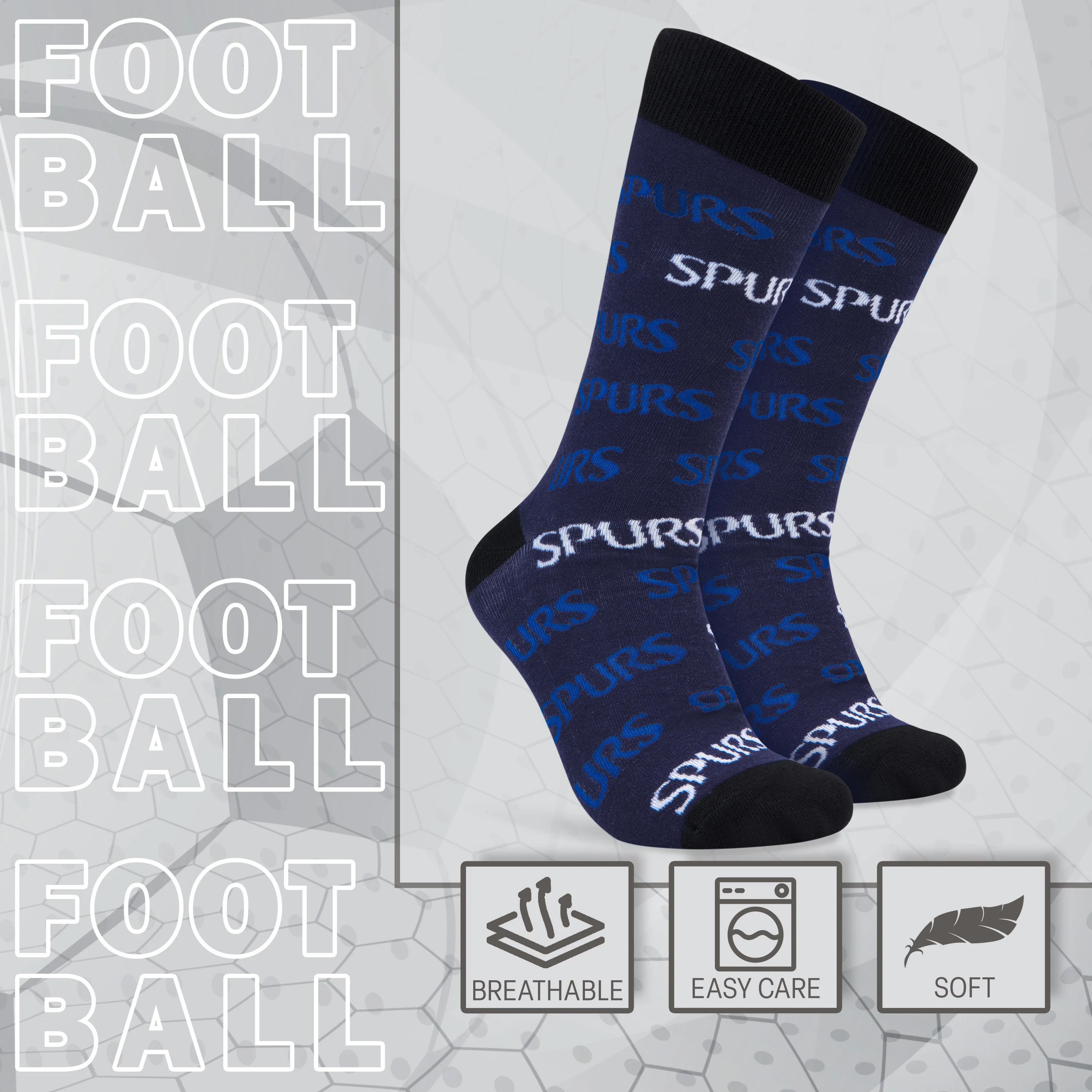 Tottenham Hotspur F.C. Boys Socks, 4 Pack Breathable Socks Supporters' Gear - Spurs Gifts for Boys - Image 3