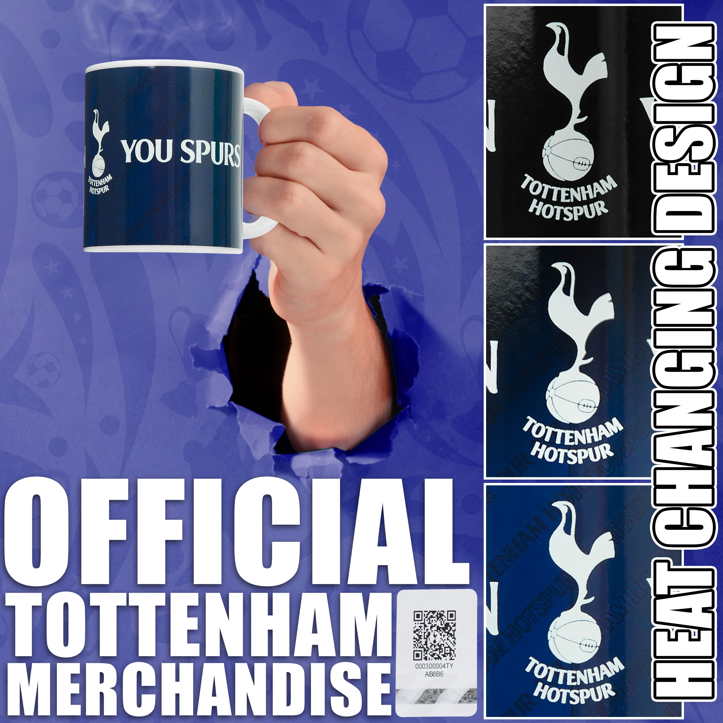 Tottenham Hotspur F.C. Coffee Mug, 320ml Ceramic Heat Colour Changing Mug - Gifts for Him - Image 4