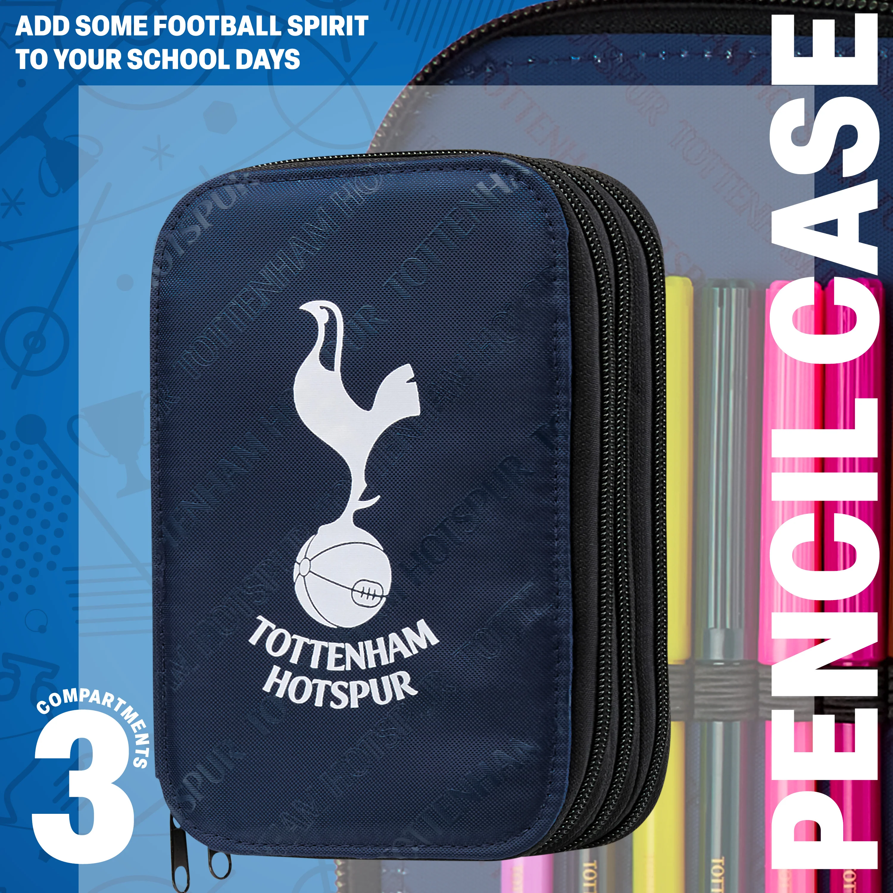 Tottenham Hotspur F.C. Filled Pencil Case, Stationery Set - School Supplies - Image 3