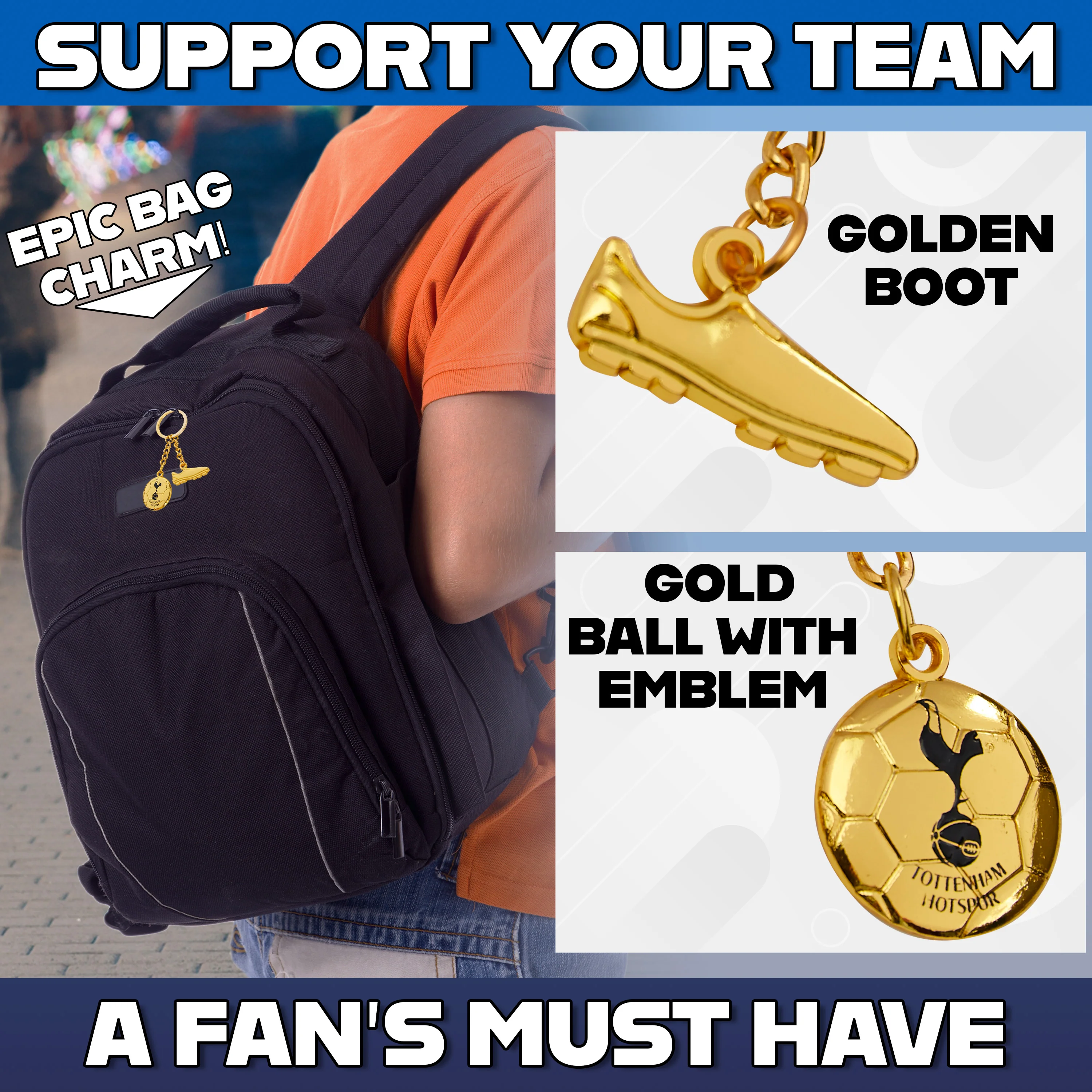 Tottenham Hotspur F.C. Keyring and Pin Badge Gift Set, Supporters Gear - Spurs Gifts - Image 5