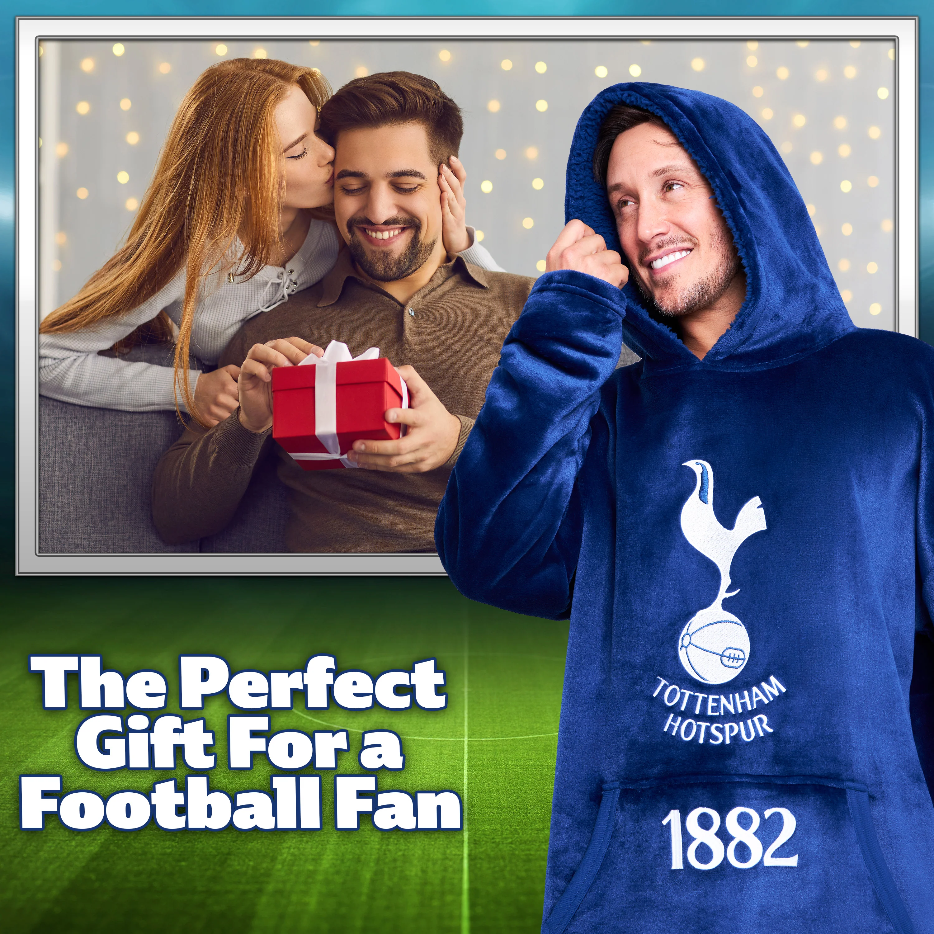 Tottenham Hotspur F.C Mens Hoodies, Fleece Oversized Hoodie Blanket, Football Gifts - Image 2
