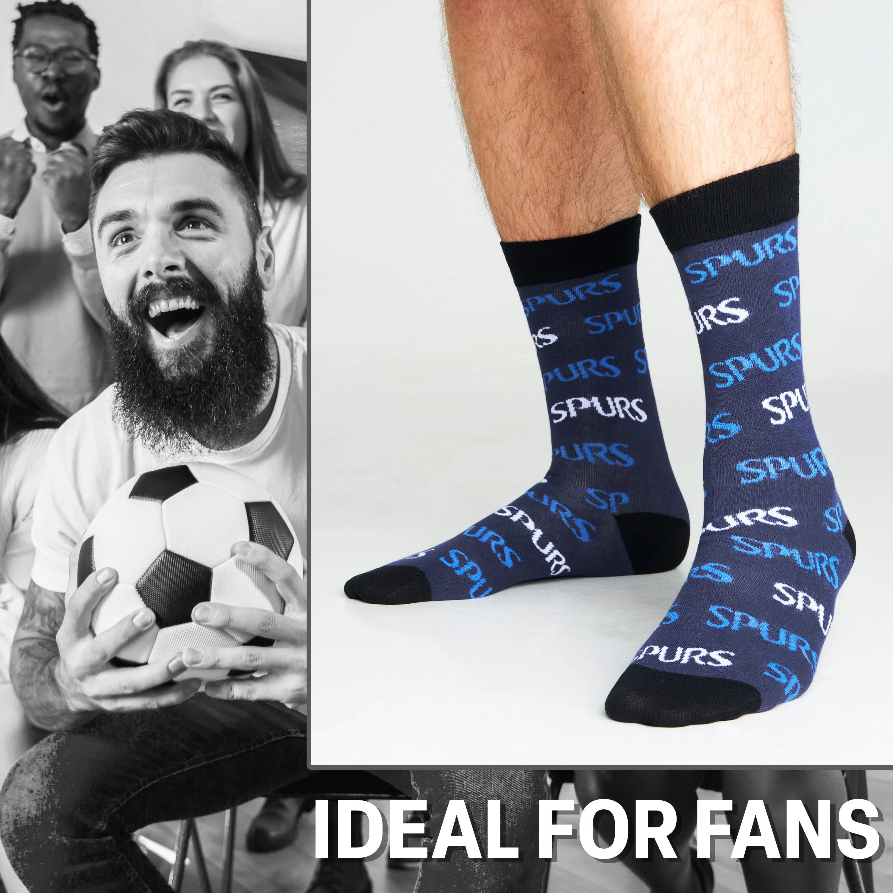 Tottenham Hotspur F.C. Socks for Men, 4 Pack Breathable Socks Supporters' Gear - Image 5