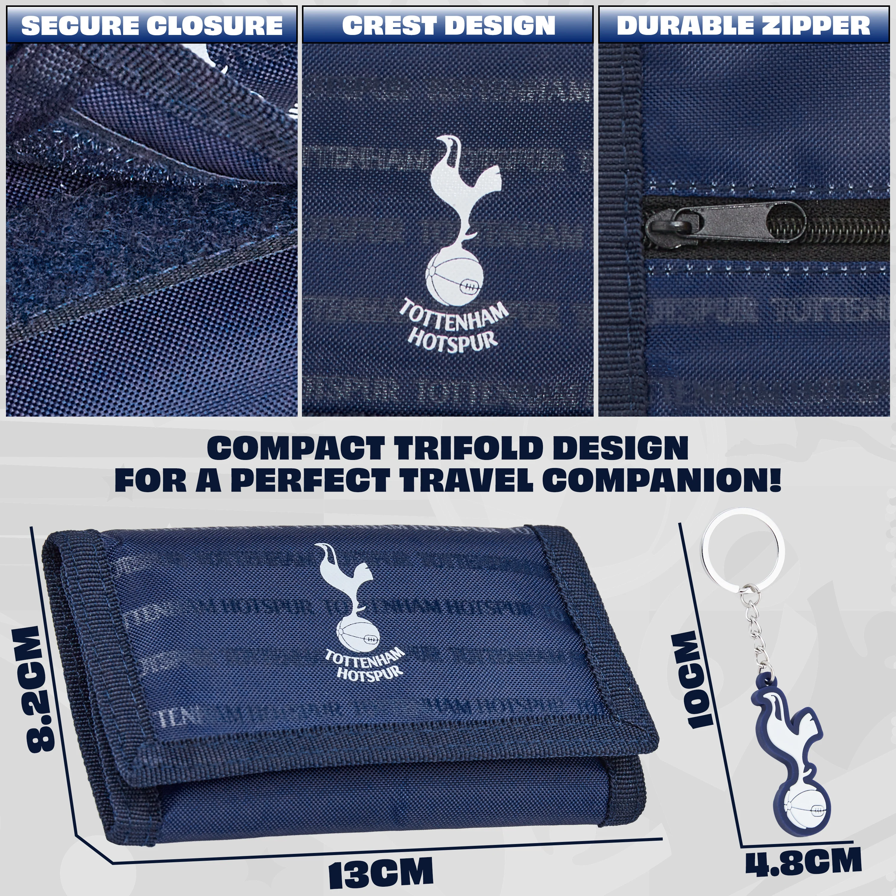 Tottenham Hotspur F.C. Sports Fan Trifold Wallet Accessories Set with Card Slots & Coin Pocket Supporters' Gear Football Gifts for Boys - Image 6