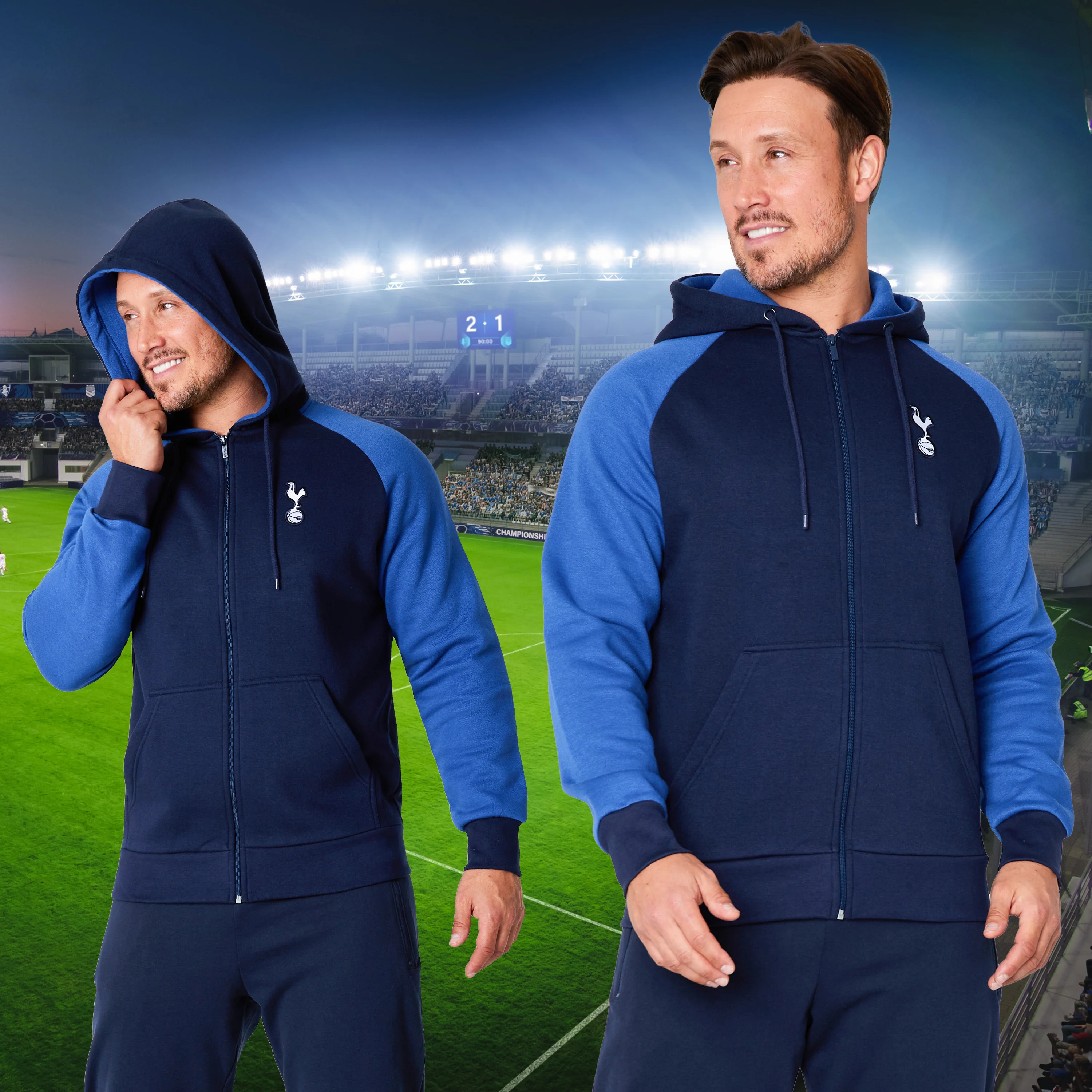 Tottenham Hotspur FC Mens Hoodie - Zip Up Hooded Sweatshirt - Image 4